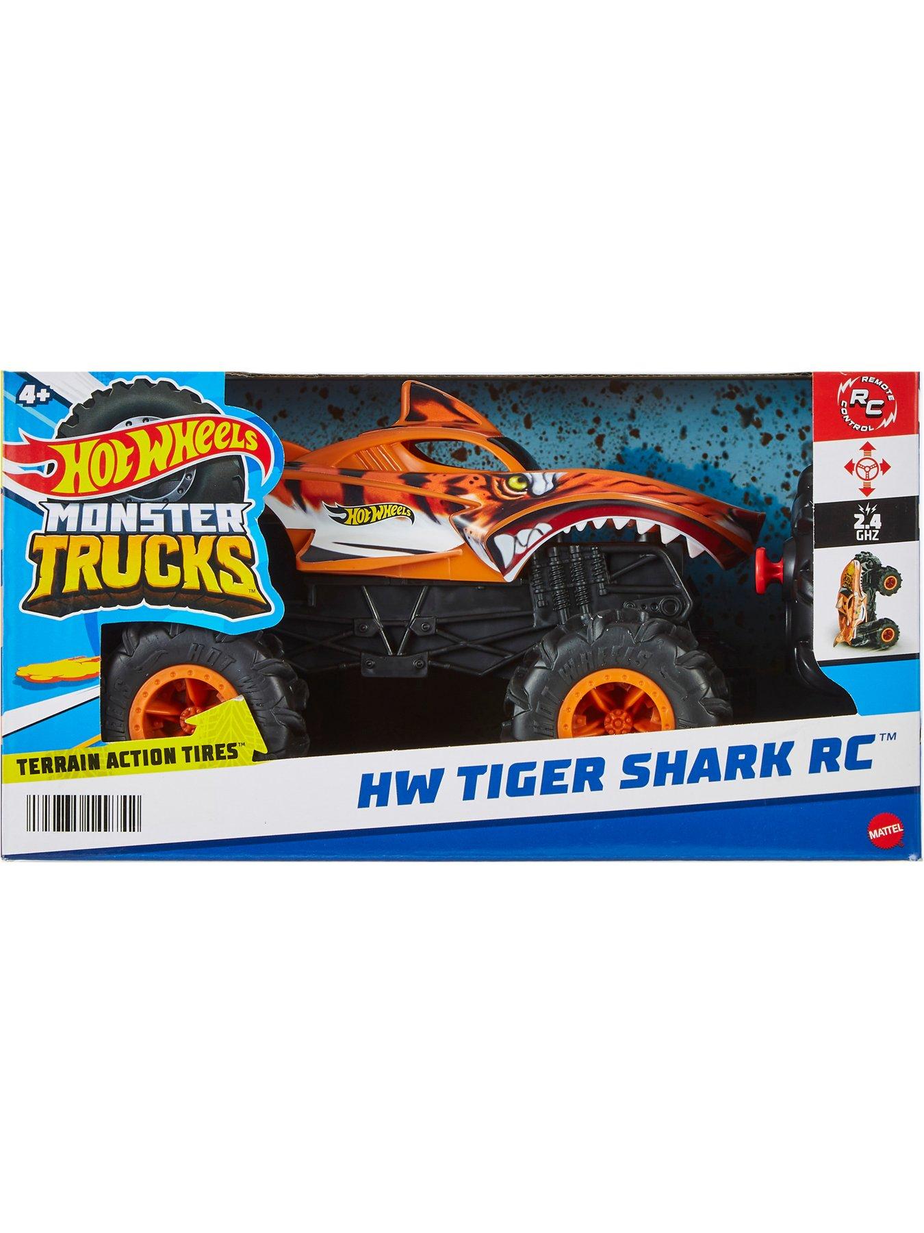 Image 5 of 5 of Hot Wheels RC Tiger Shark Monster Truck with Terrain Action Tires &amp; Shark Tooth Chomp Action