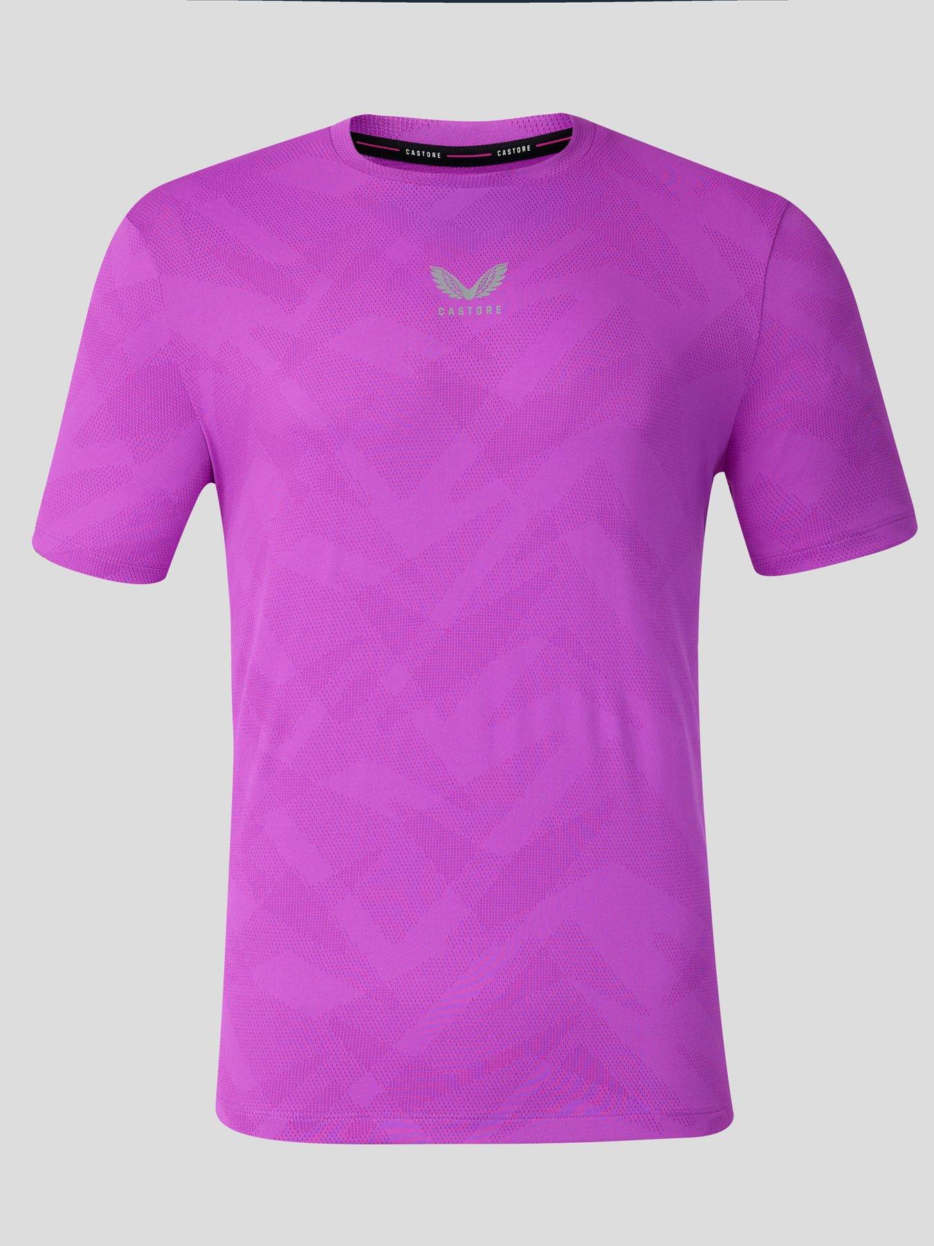 Castore Mens Training Engineered Knit Short Sleeve T-shirt - Purple