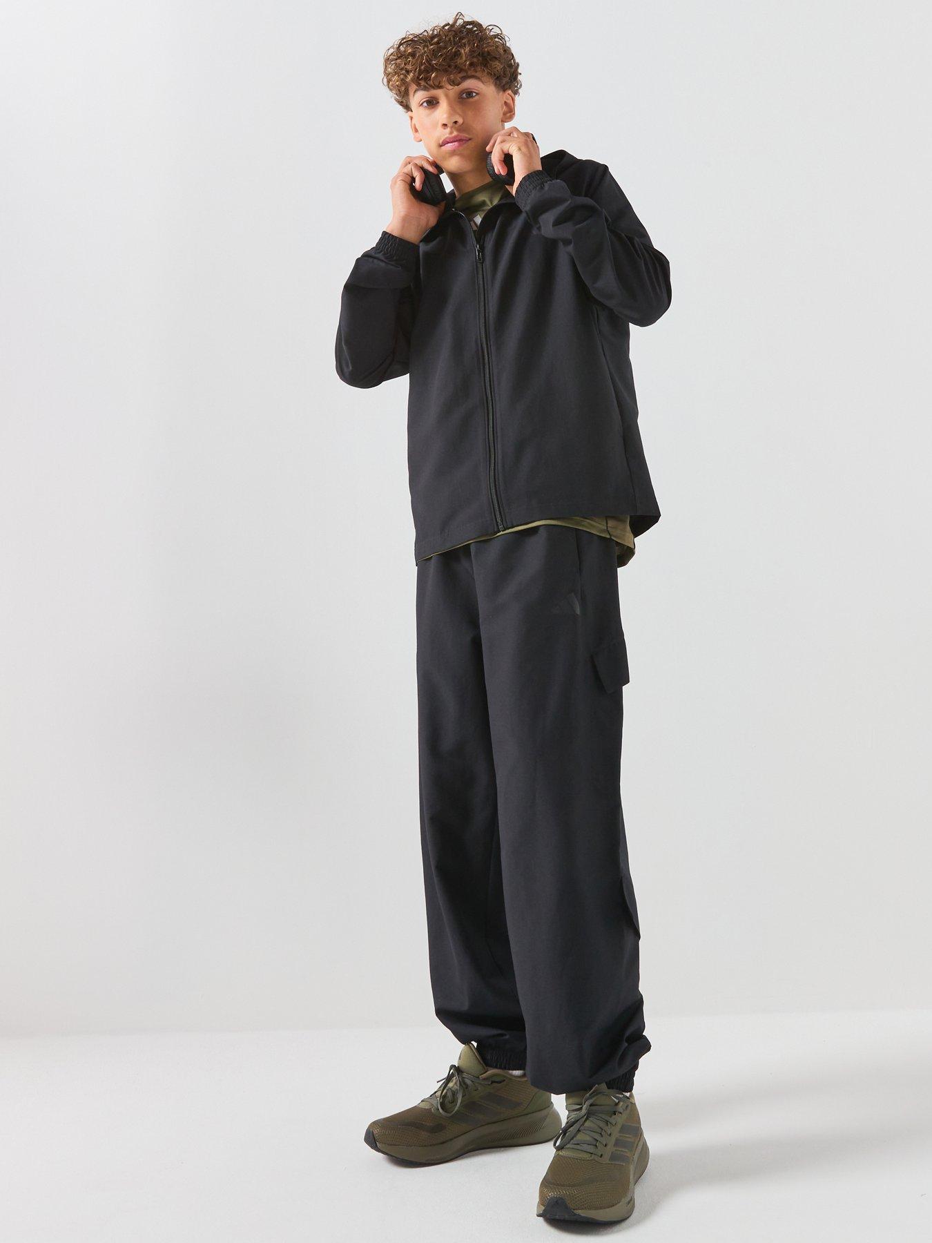 Image 1 of 6 of adidas Sportswear Boys Woven Utility Jogger Tracksuit - Black