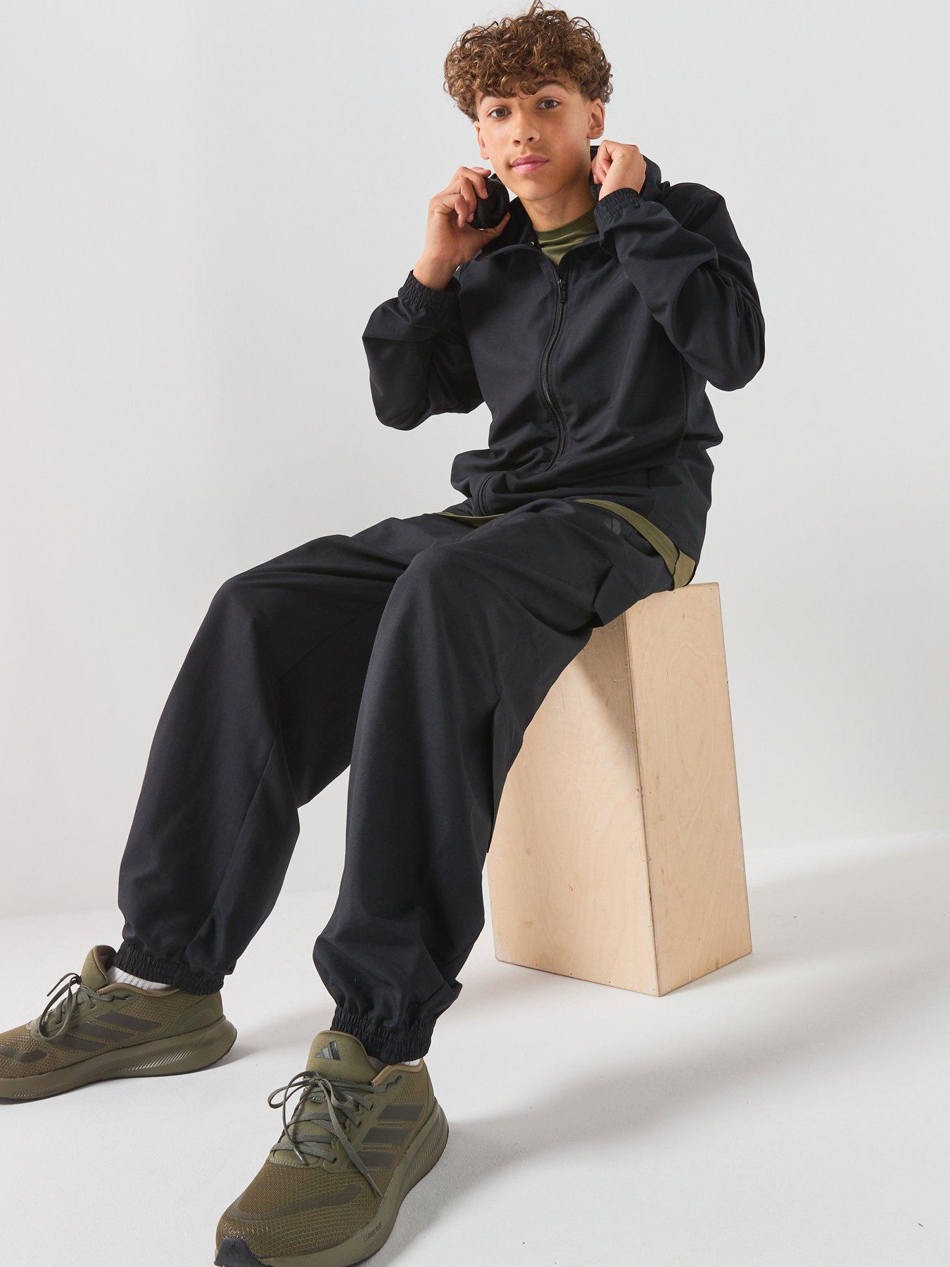 Image 3 of 6 of adidas Sportswear Boys Woven Utility Jogger Tracksuit - Black