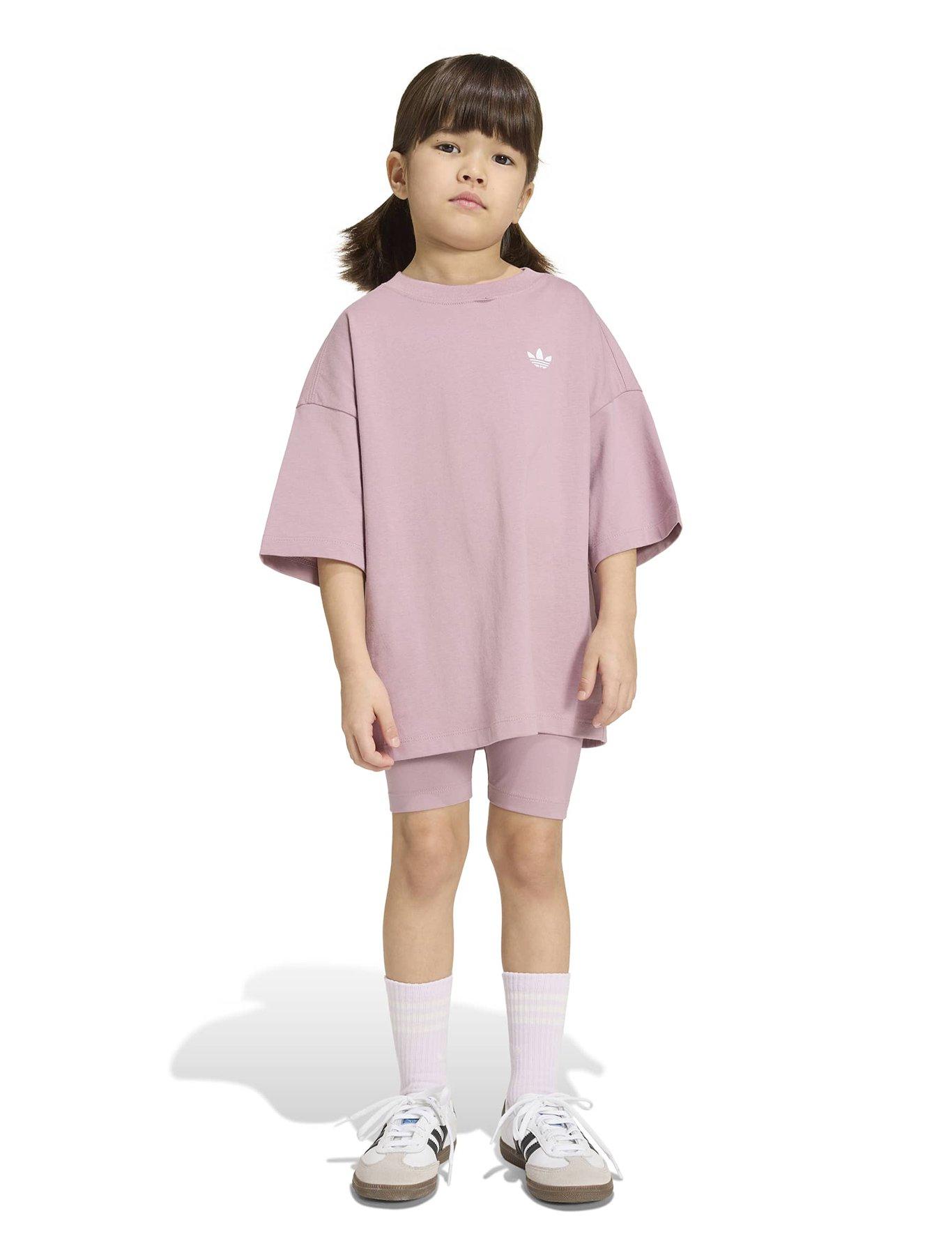 adidas Originals Kids Tee Set, Purple, Size 6-7 Years