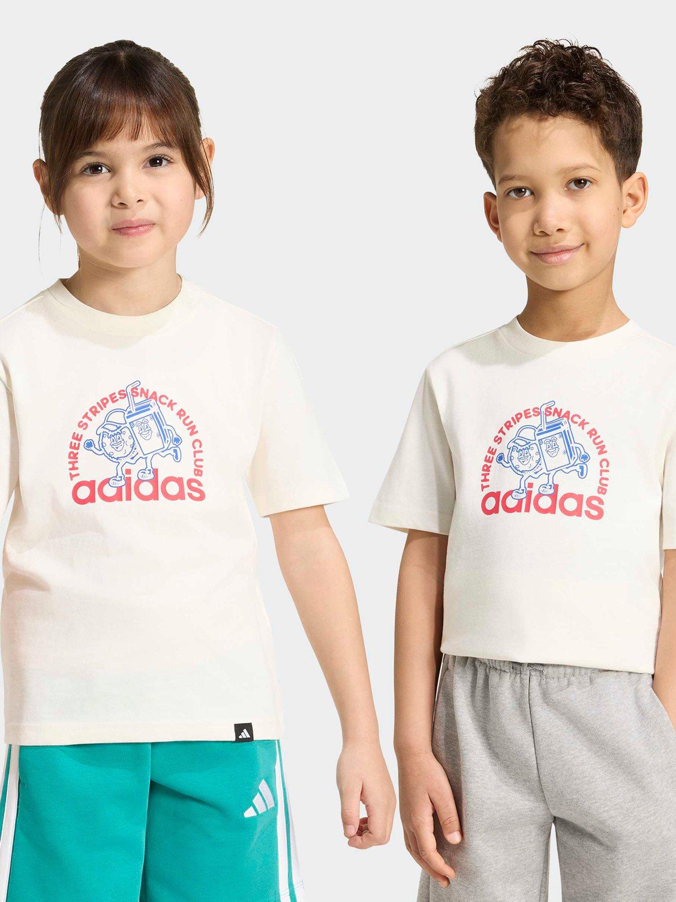 adidas Sportswear Kids Graphic Tee, White, Size 3-4 Years