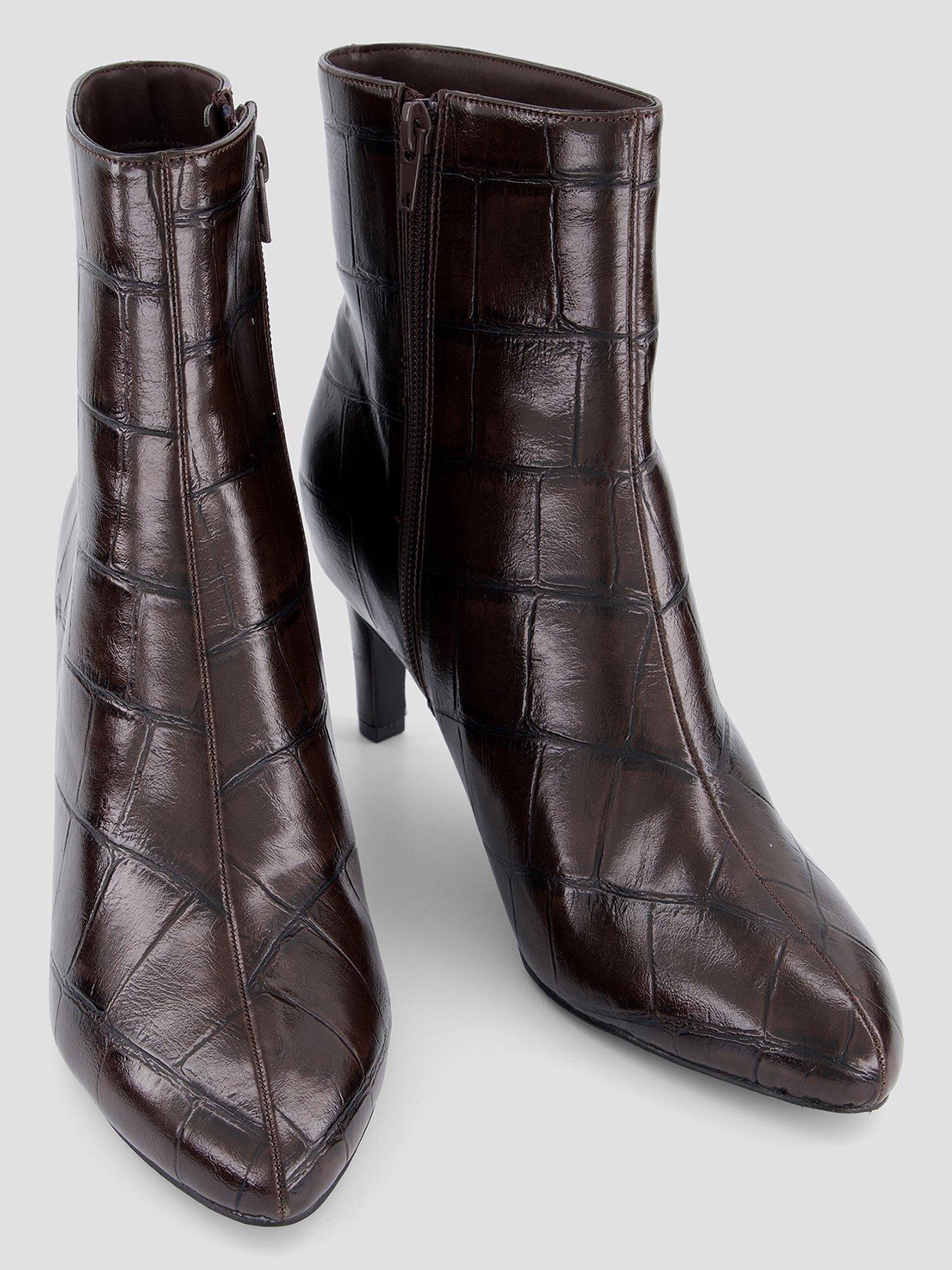 Image 3 of 7 of The Very Collection Womens Heeled Shoe Boots - Brown