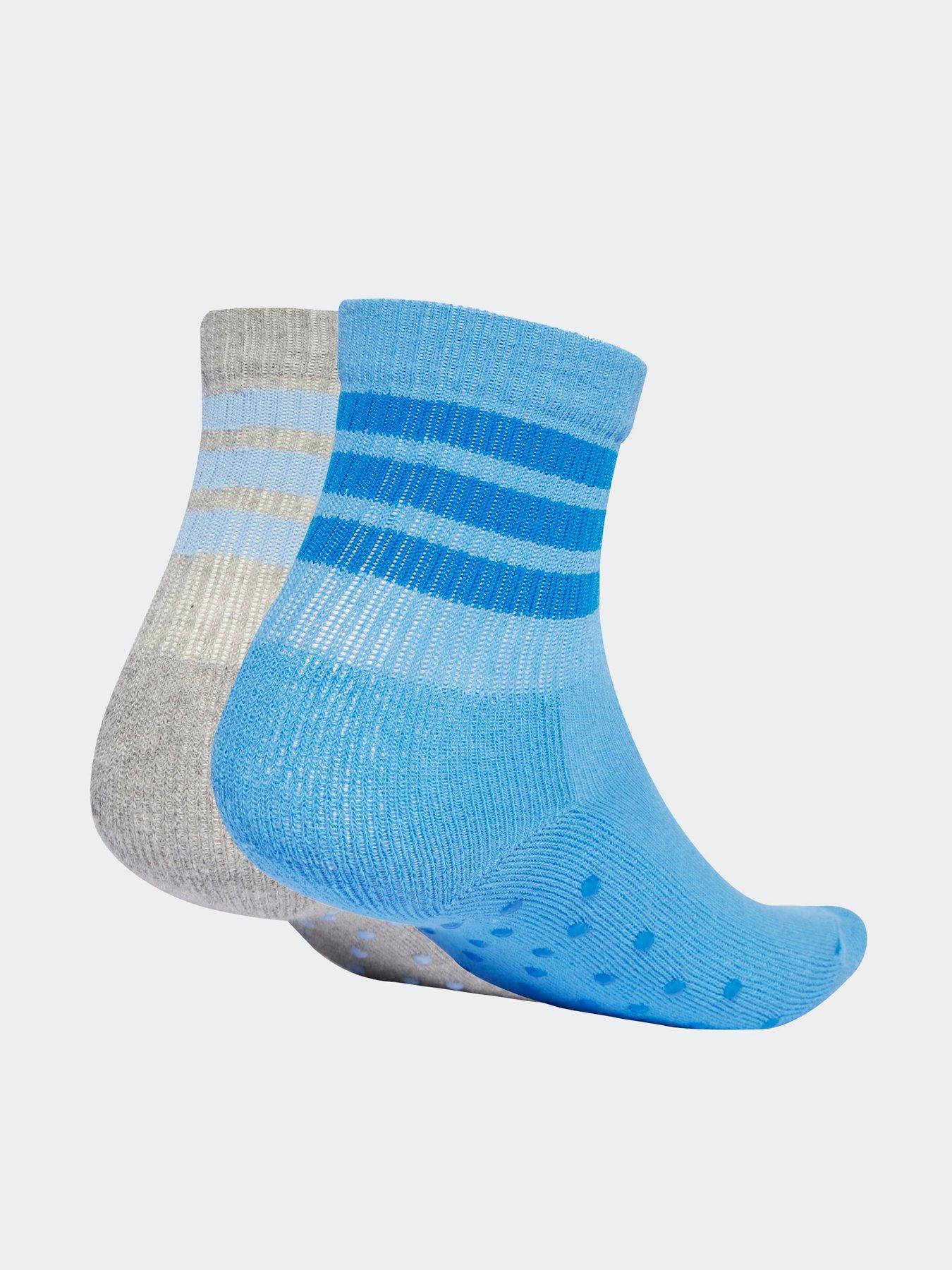 Image 2 of 4 of adidas Sportswear Kids No Slip Socks - Grey/Blue