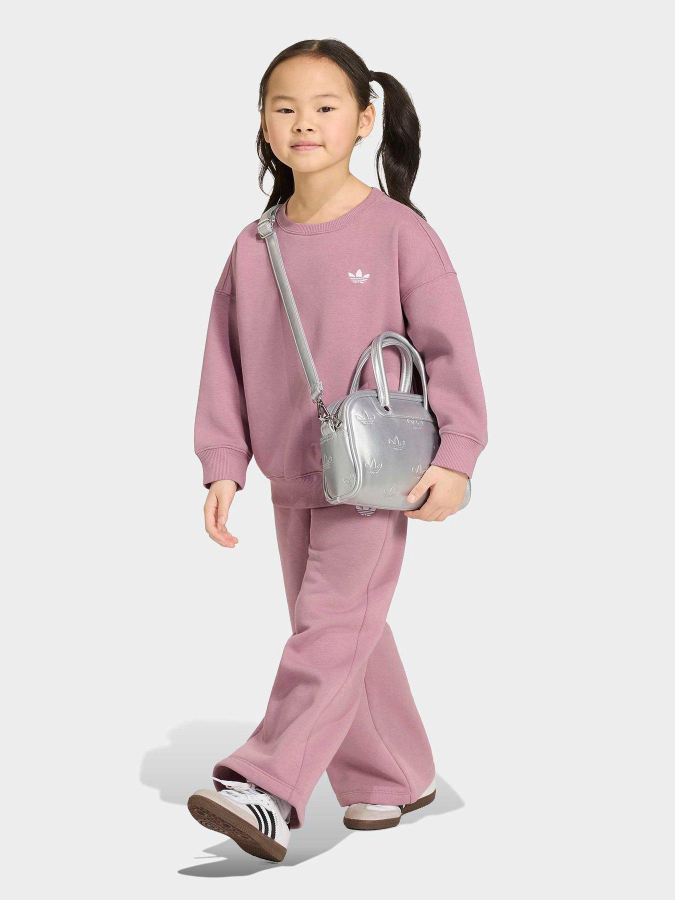 adidas Originals Girls Crew Pant Set - Pink