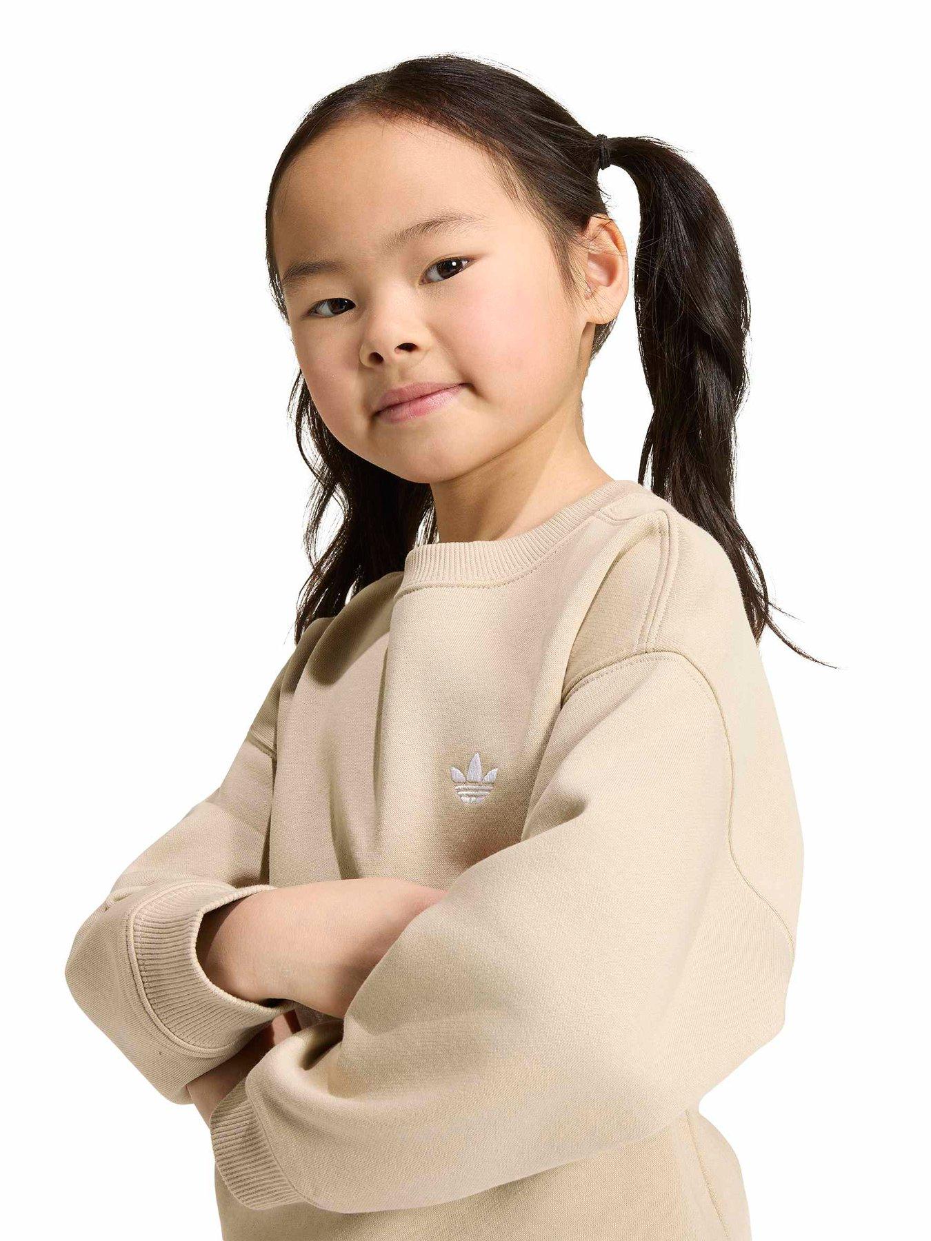 Image 4 of 5 of adidas Originals Kids Crew Jog Set - Beige