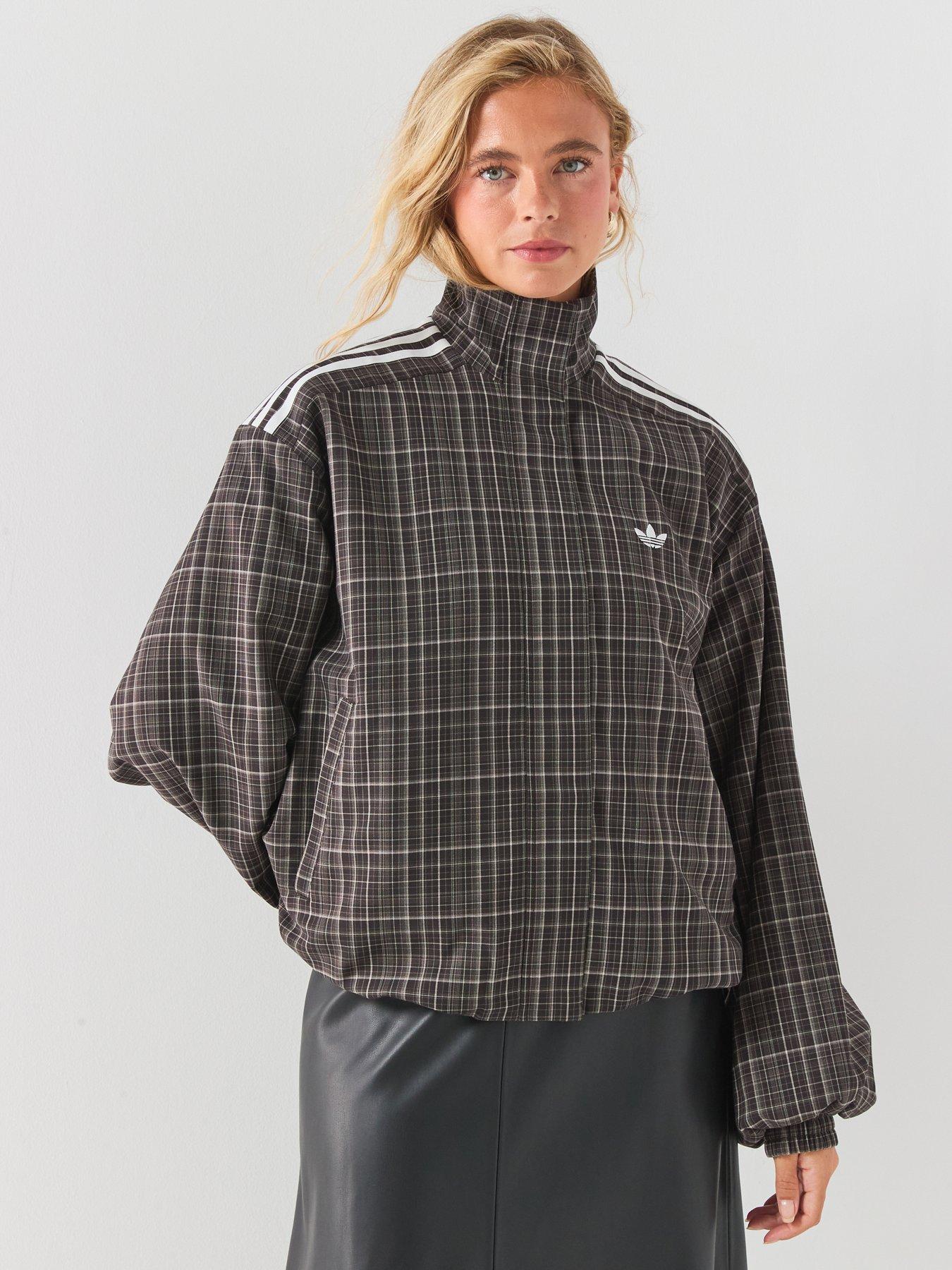 adidas Originals Womens Check Track Top - Brown