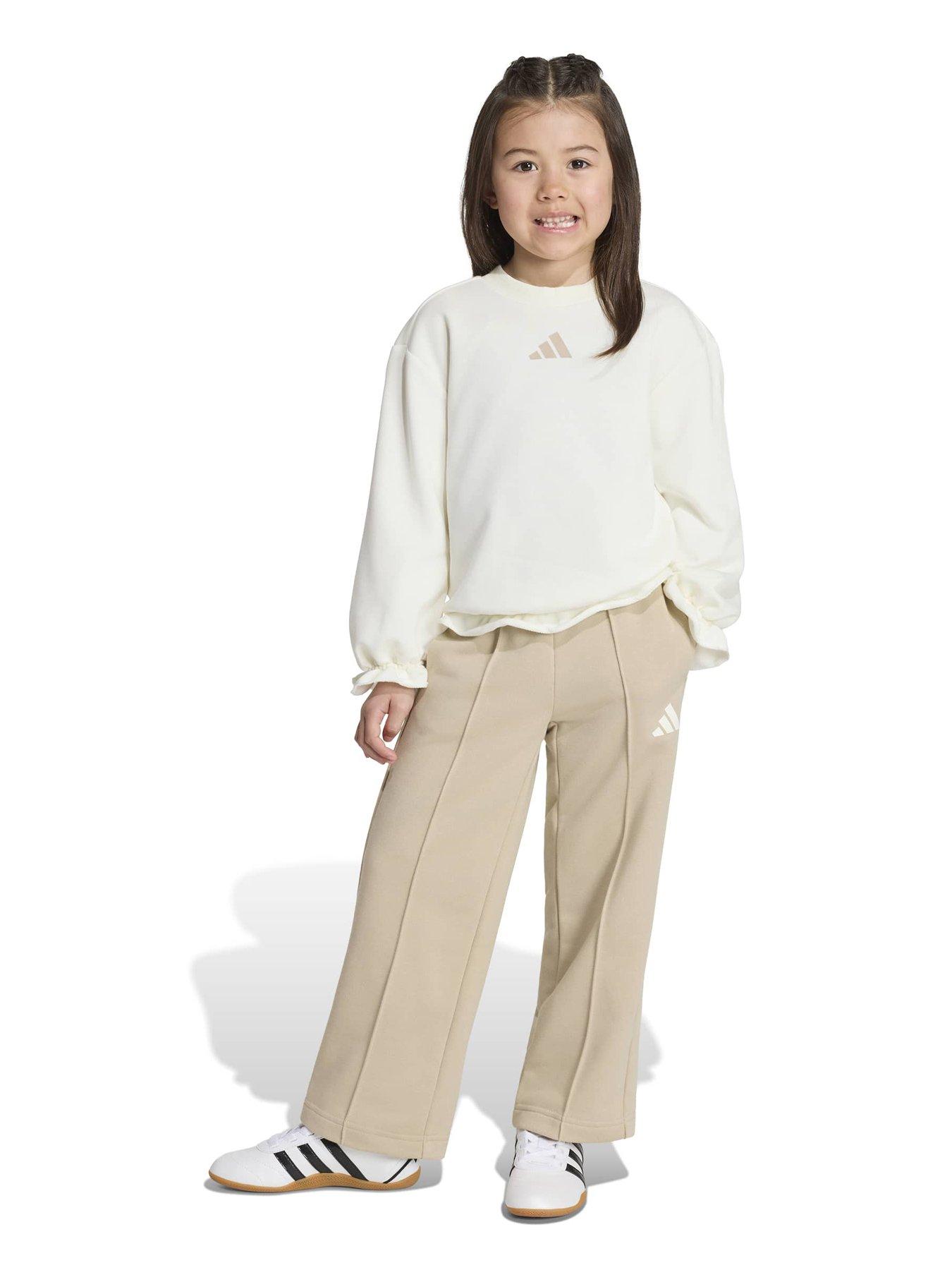 Image 1 of 5 of adidas Sportswear Girls Tracksuit - Cream/beige