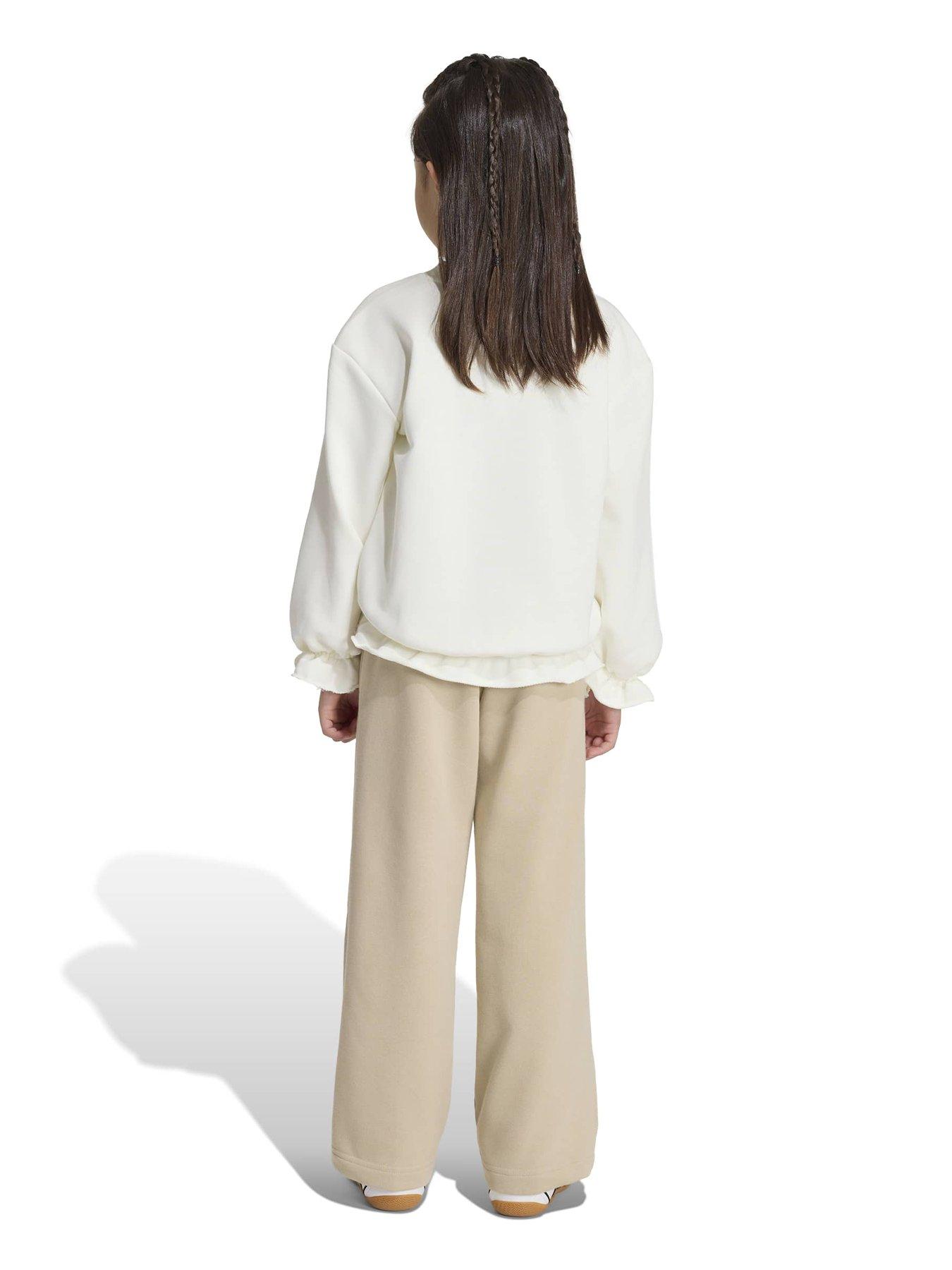 Image 2 of 5 of adidas Sportswear Girls Tracksuit - Cream/beige