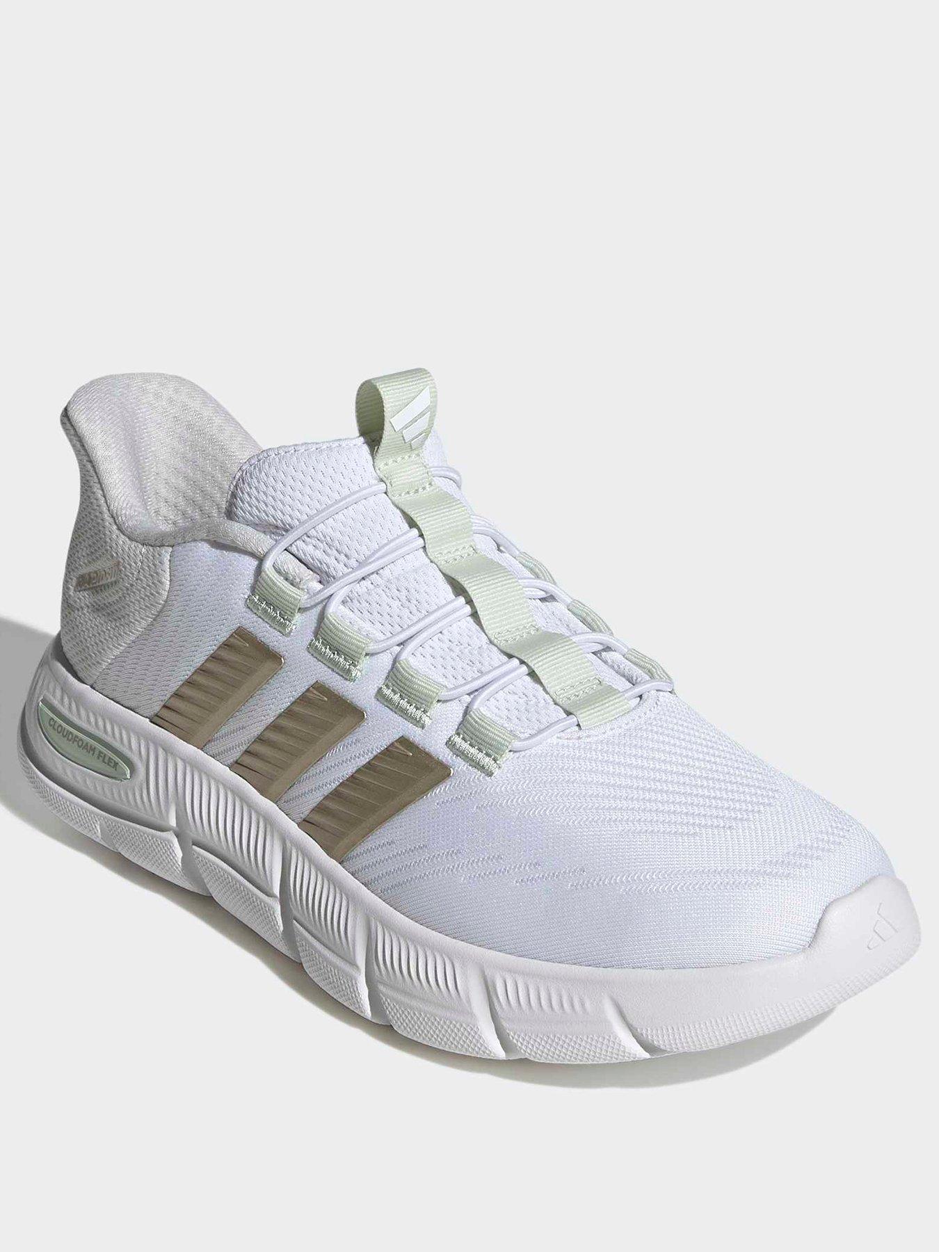 Image 2 of 7 of adidas Sportswear Women's Cloudfoam Flex Rapidfit Shoes - Cloud White / Cyber Metallic / Linen Green
