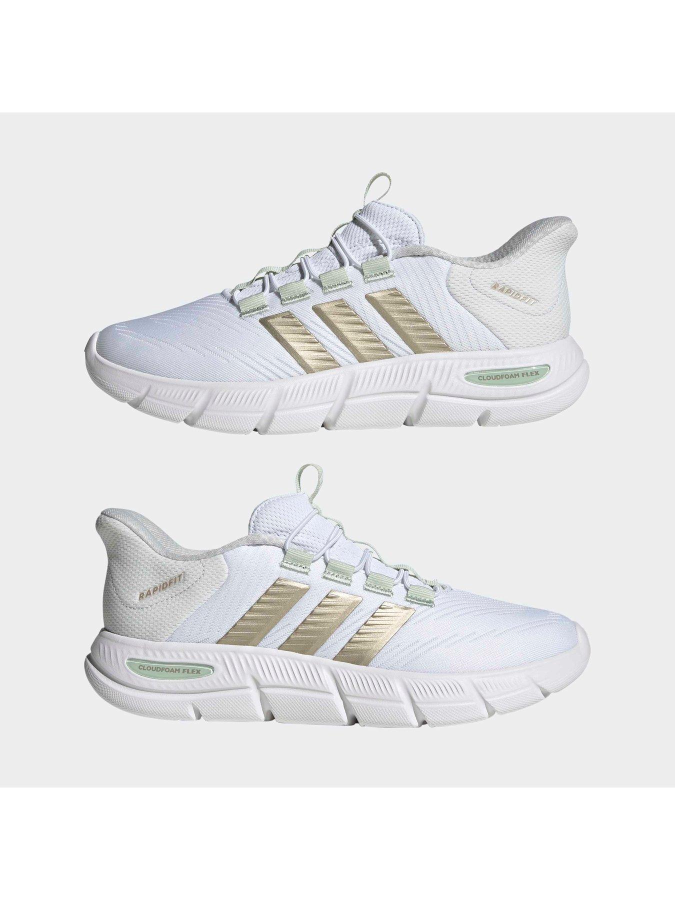 Image 7 of 7 of adidas Sportswear Women's Cloudfoam Flex Rapidfit Shoes - Cloud White / Cyber Metallic / Linen Green