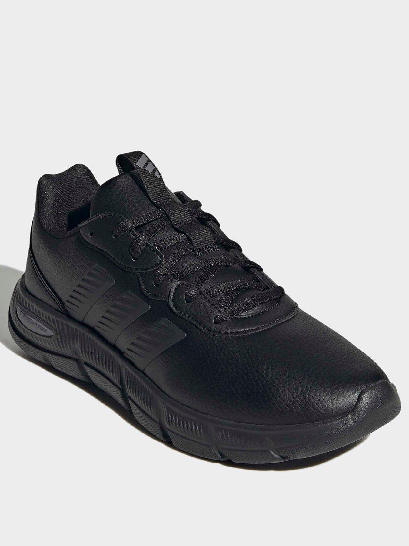 Image 2 of 7 of adidas Sportswear Women's Leather Cloudfoam Flex Lace-Up Trainers - Black