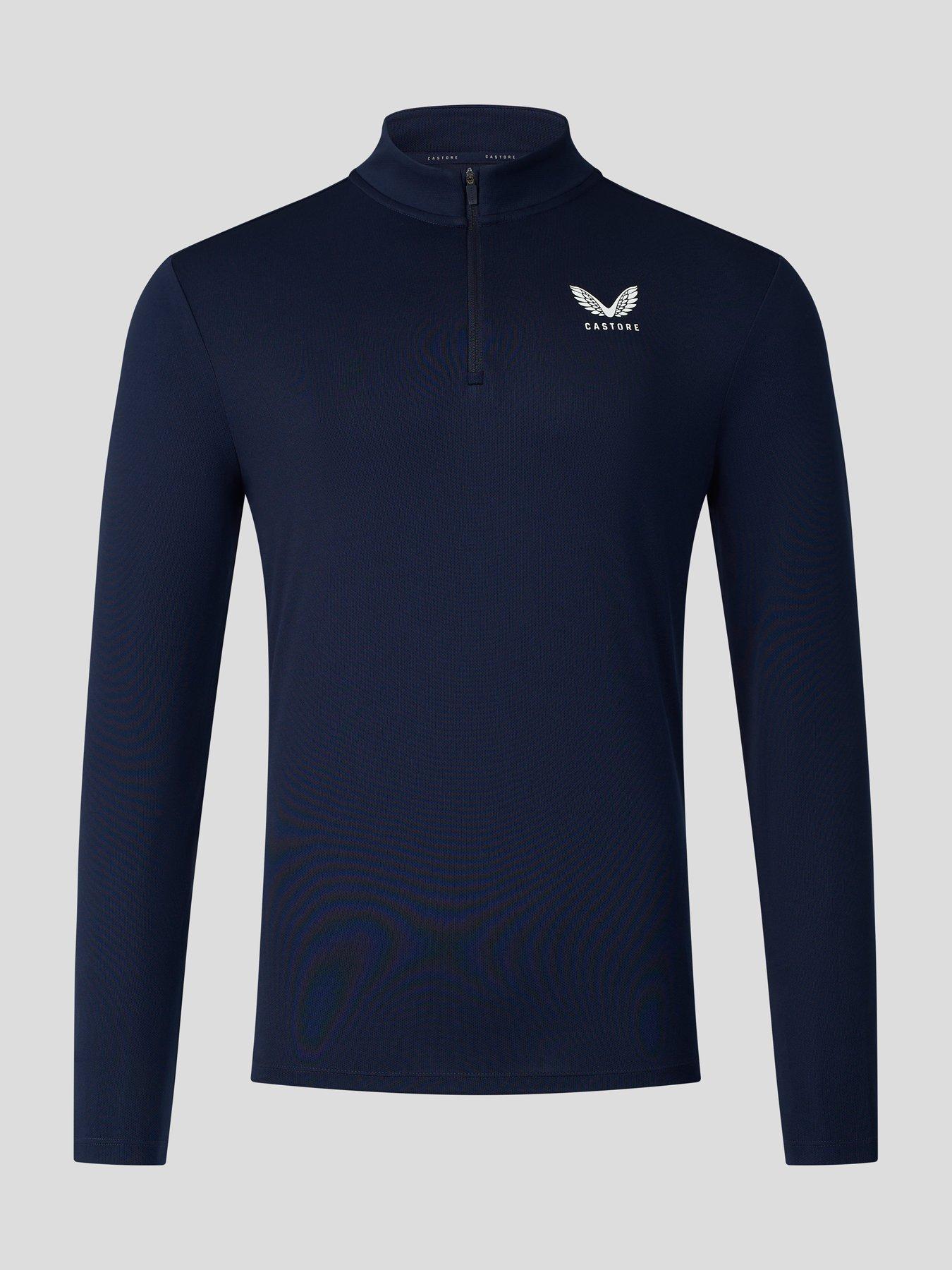 Image 1 of 4 of Castore Mens Training 1/4 Zip Long Sleeve Top - Navy