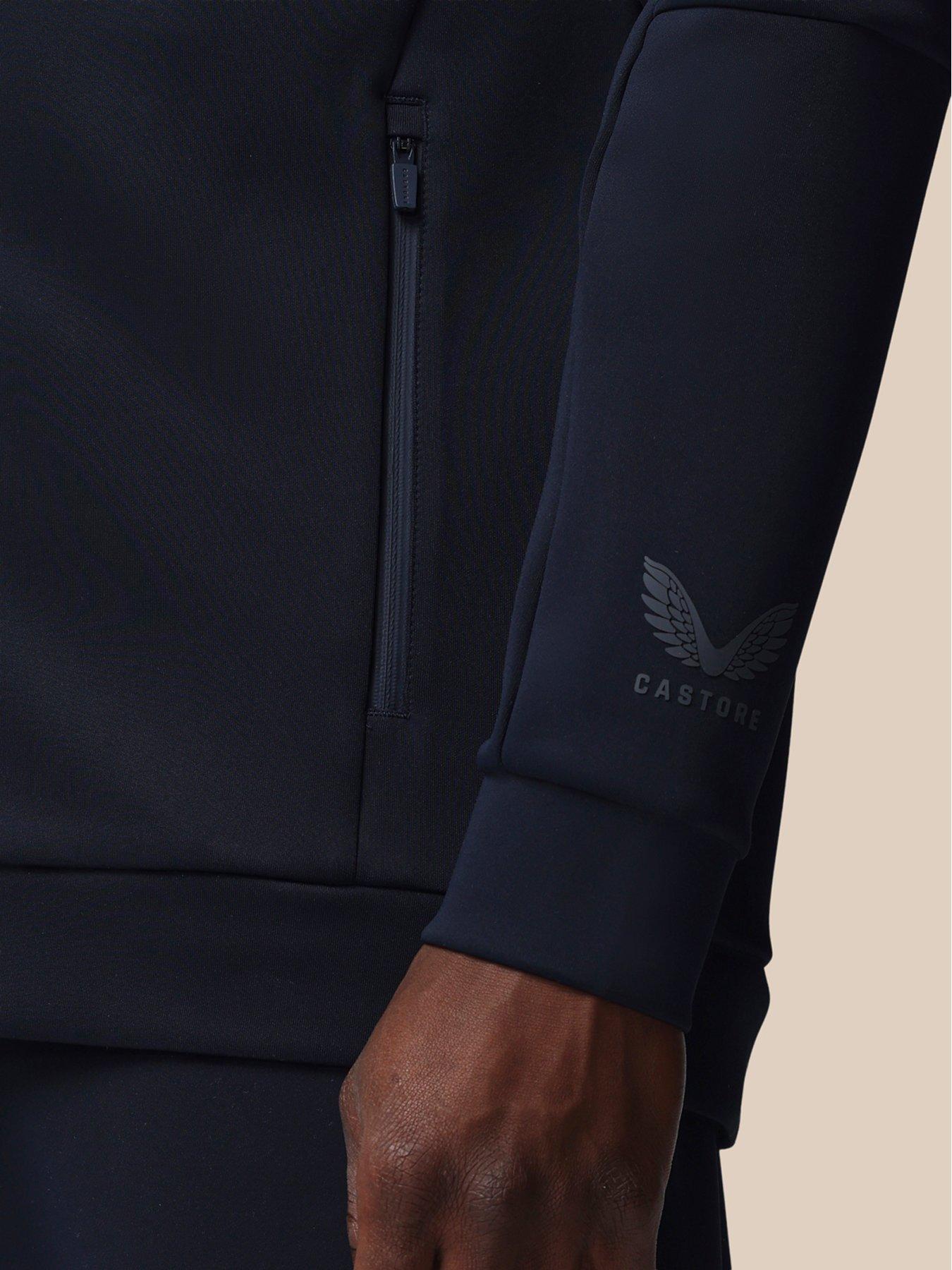 Image 4 of 6 of Castore Mens Training Flex Full Zip Stretch Hoodie - Navy