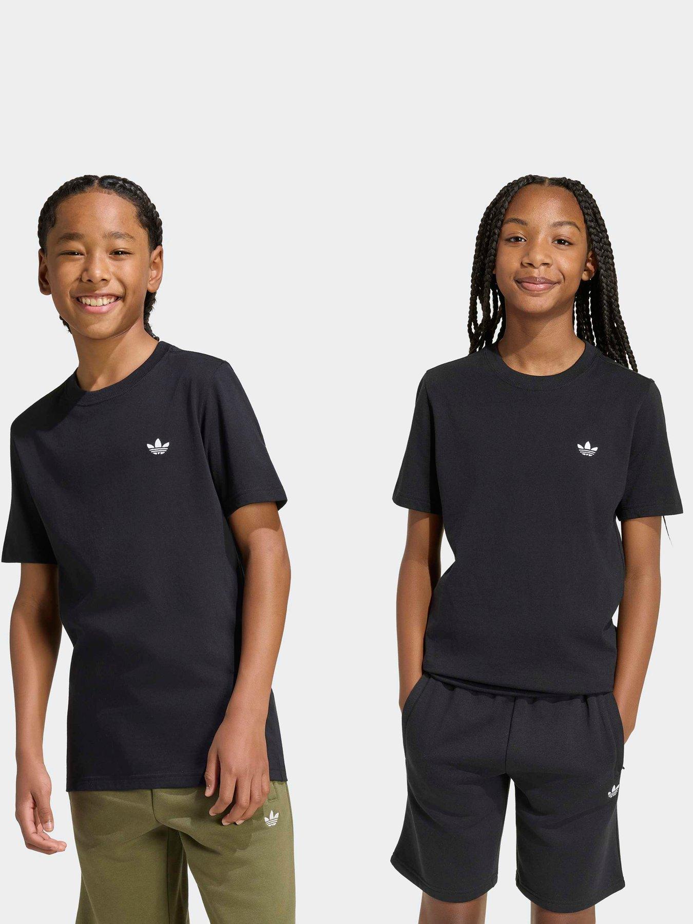 adidas Originals Junior Regular Tee, Black, Size 7-8 Years