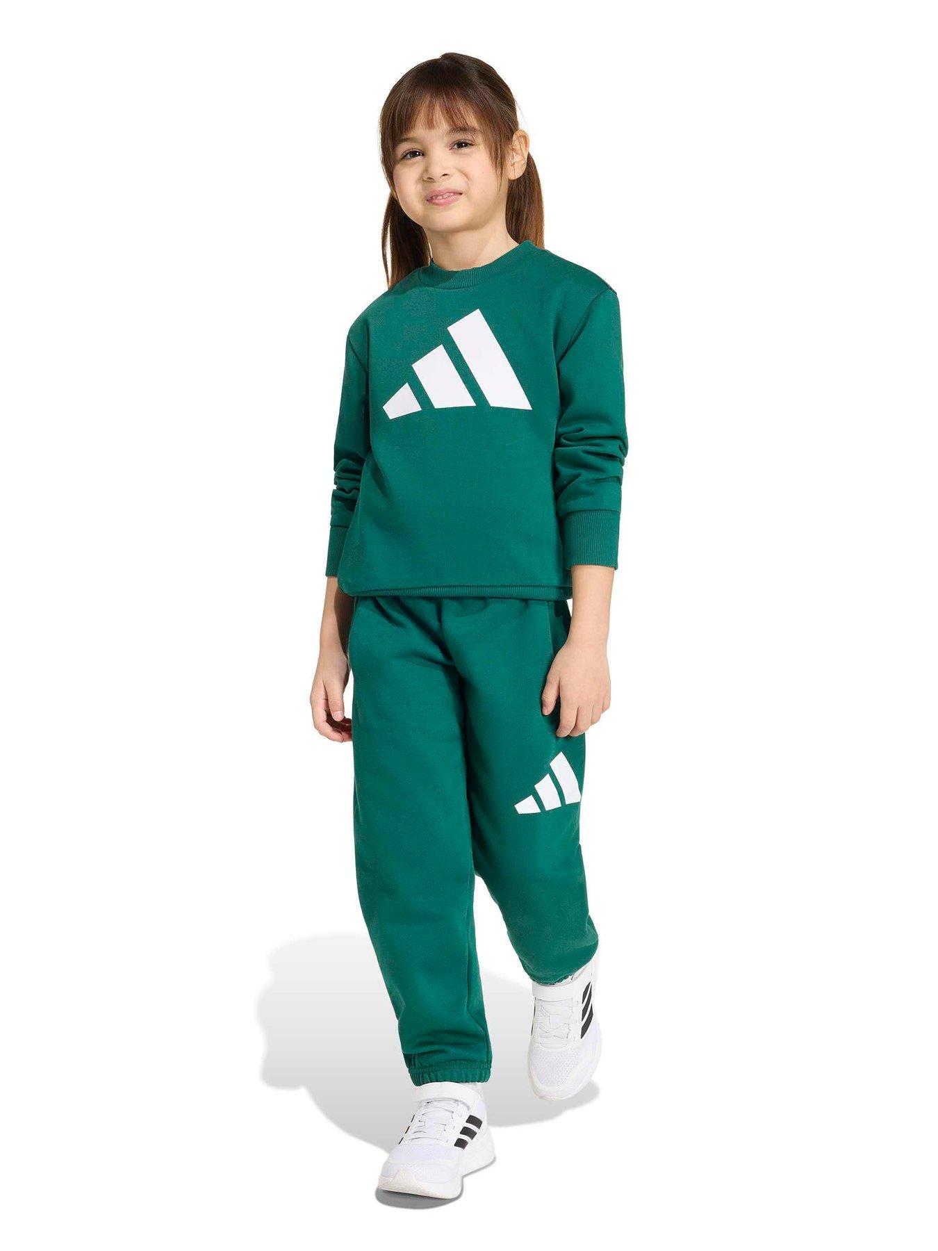 Image 3 of 5 of adidas Sportswear Kids Fleece Jogger Set - Green