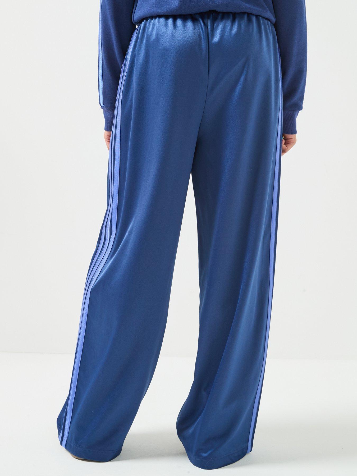 Image 2 of 6 of adidas Sportswear Junior Girls Satin Wide Leg Pant - Blue