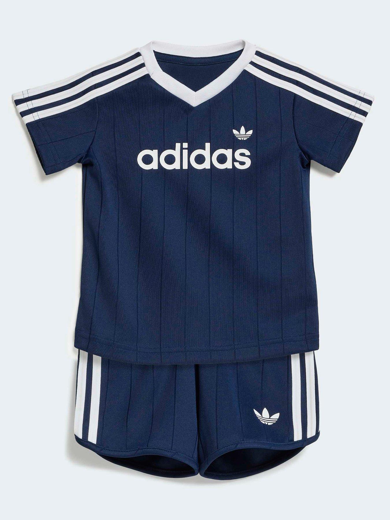 adidas Originals Infant Striped Short Set - Blue