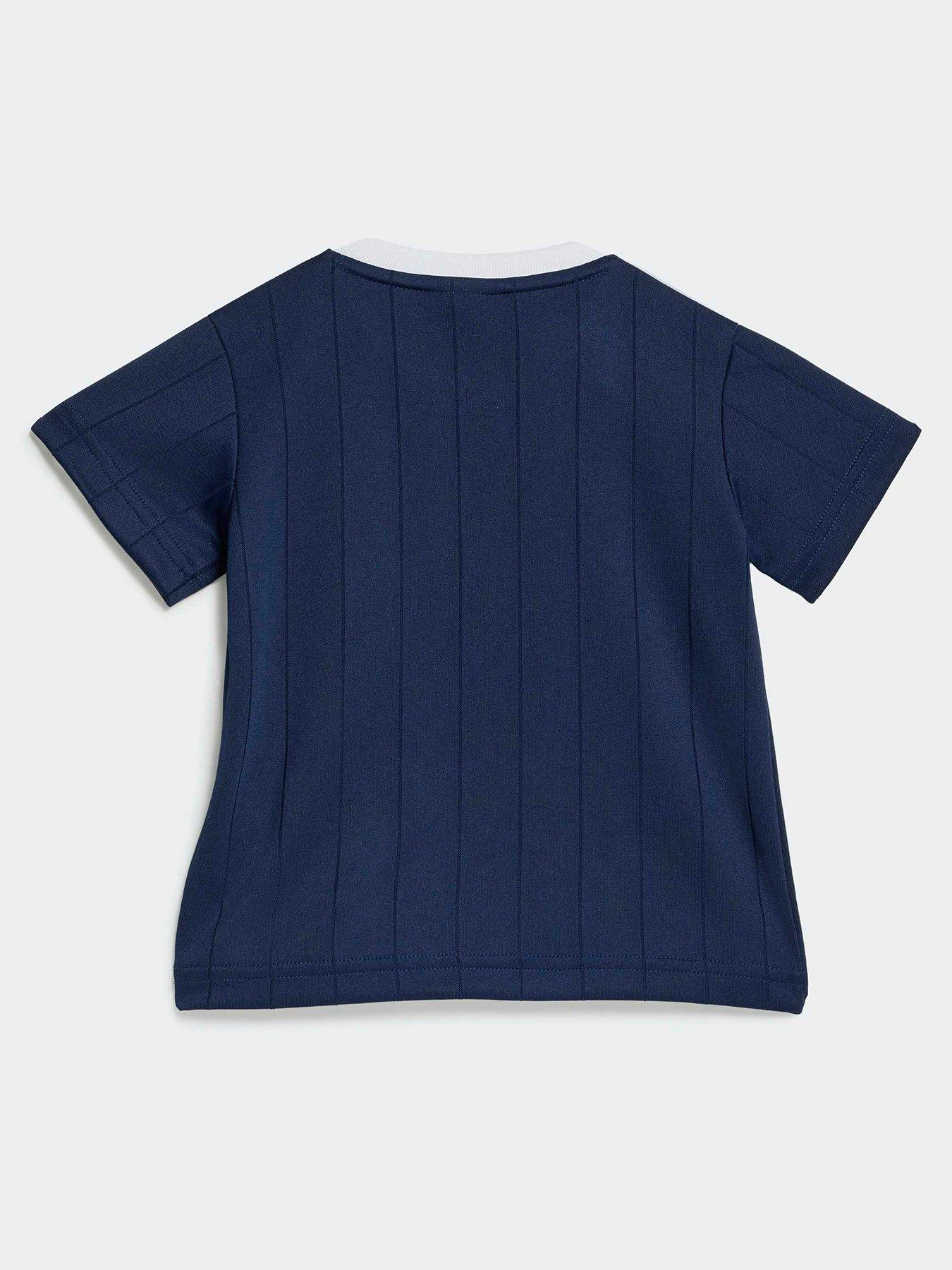 Image 2 of 6 of adidas Originals Infant Striped Short Set - Blue