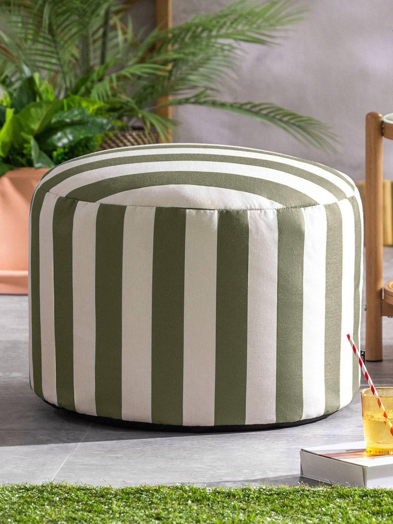 Icon Beanbags Milano Stripe Bean Bag Pouffe