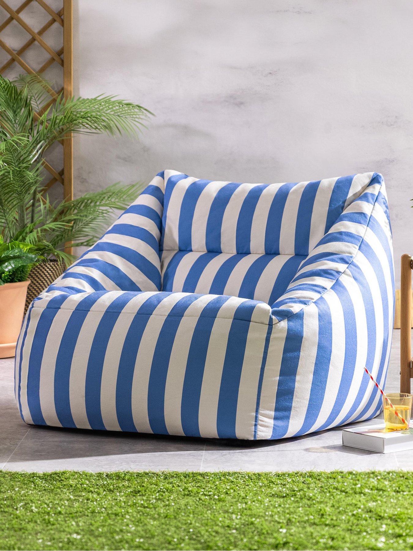 Icon Beanbags Natalia Woven Stripe Armchair Bean Bag