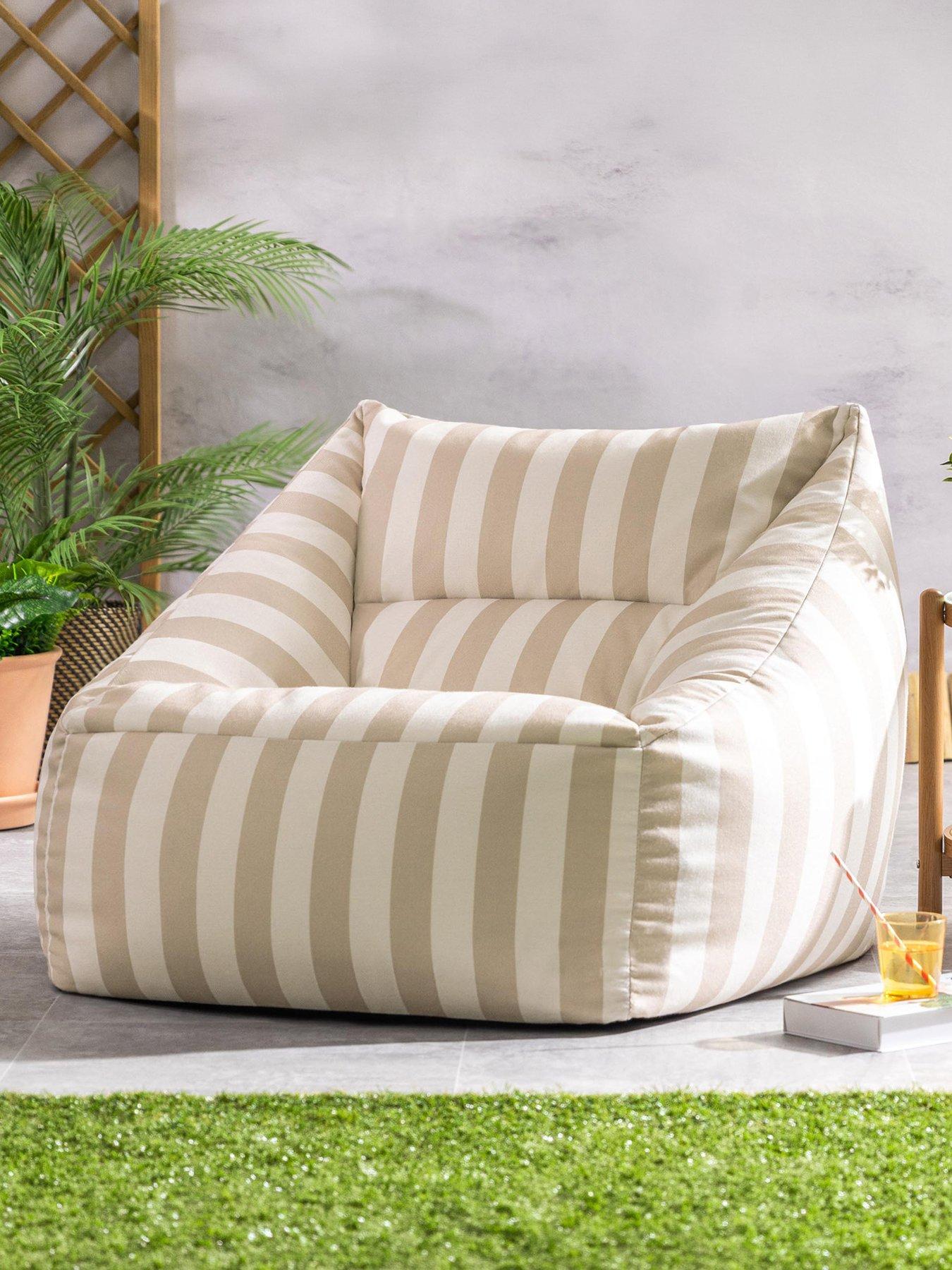 Icon Beanbags Natalia Woven Stripe Armchair Bean Bag