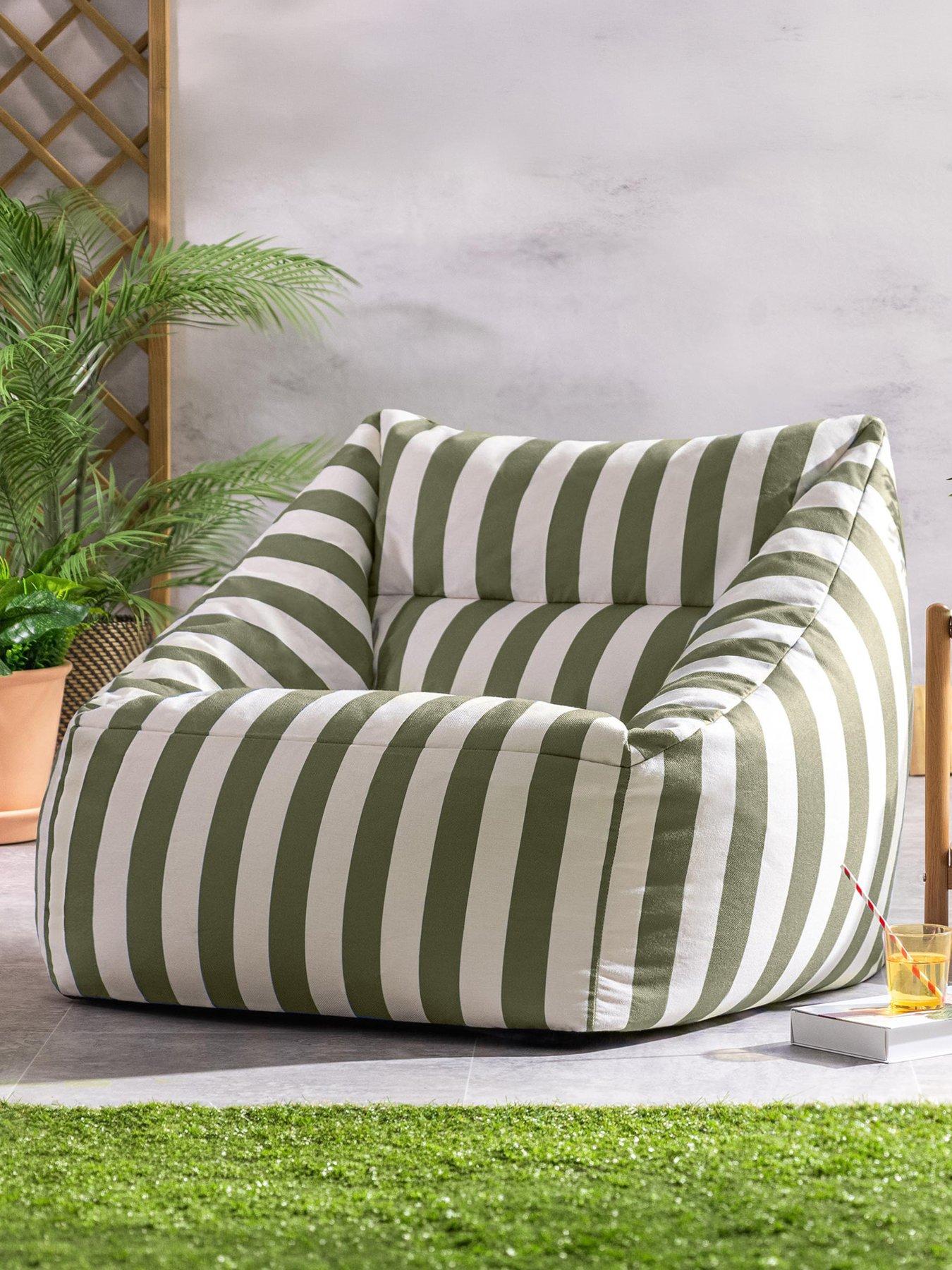 Icon Beanbags Natalia Woven Stripe Armchair Bean Bag