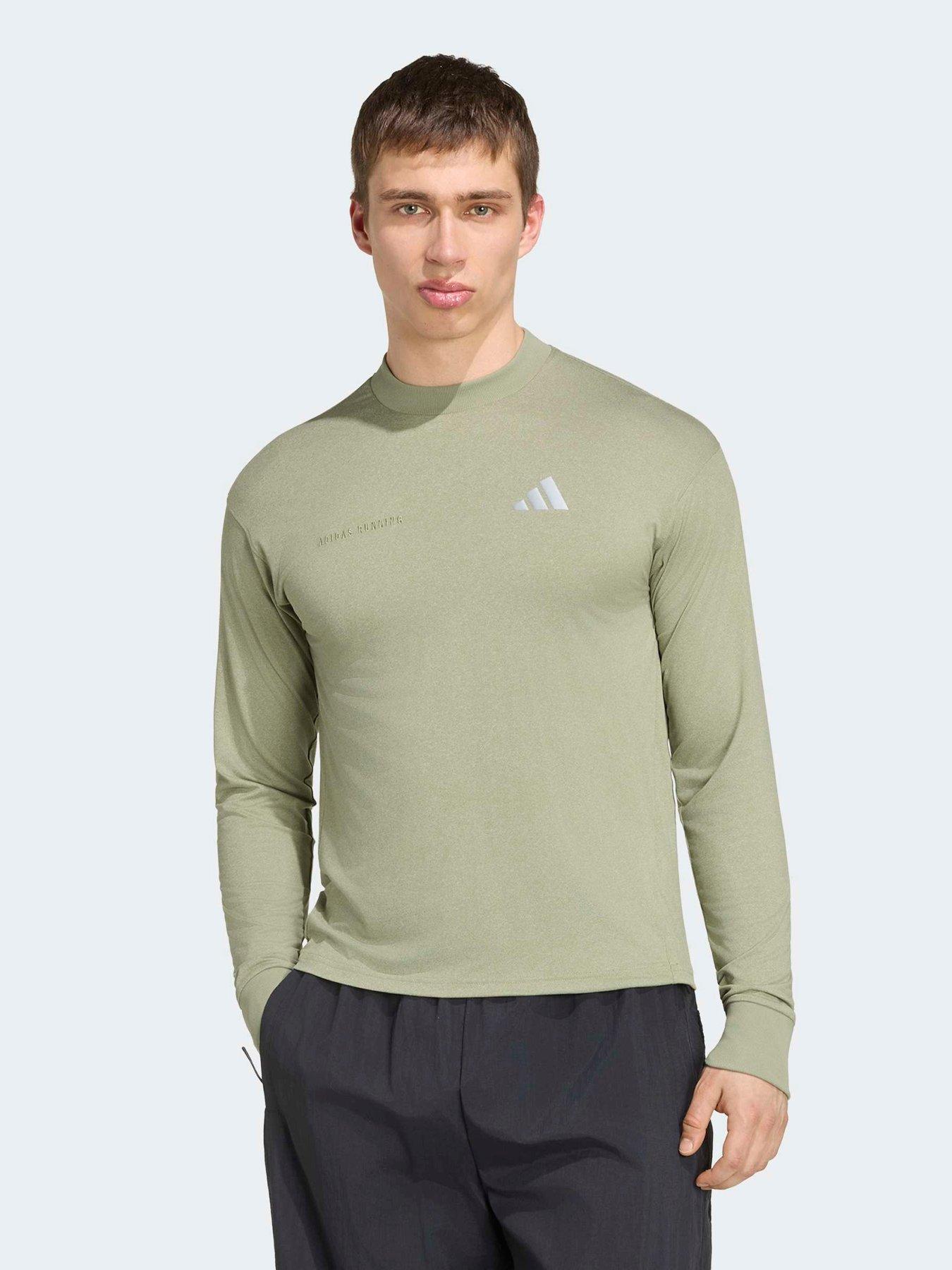 adidas Mens Running Adi365 Performance Culture Long Sleeve T-shirt - Green