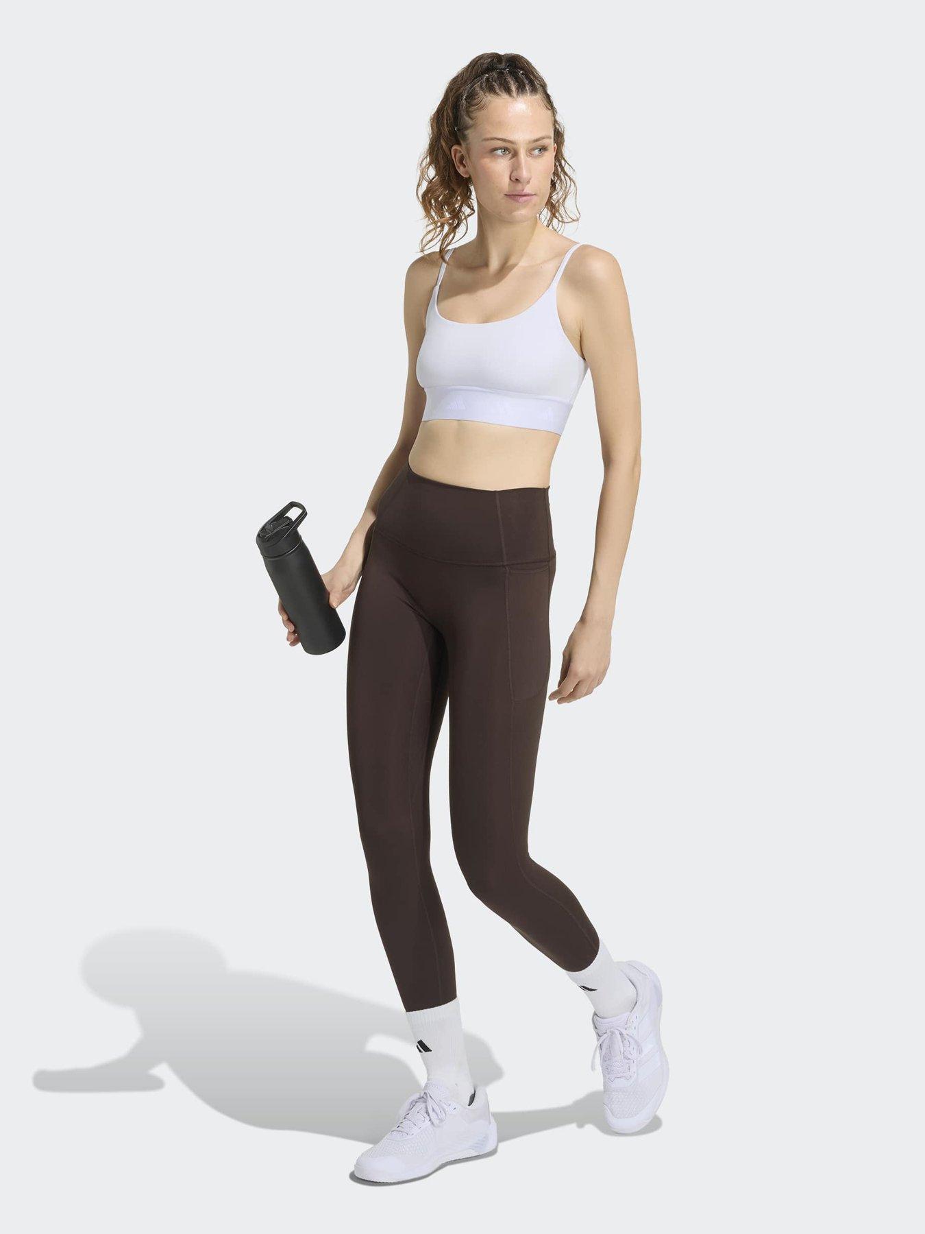 Image 5 of 5 of adidas Womens Training Workout Essentials Light Support Sports Bra - Soft Purple