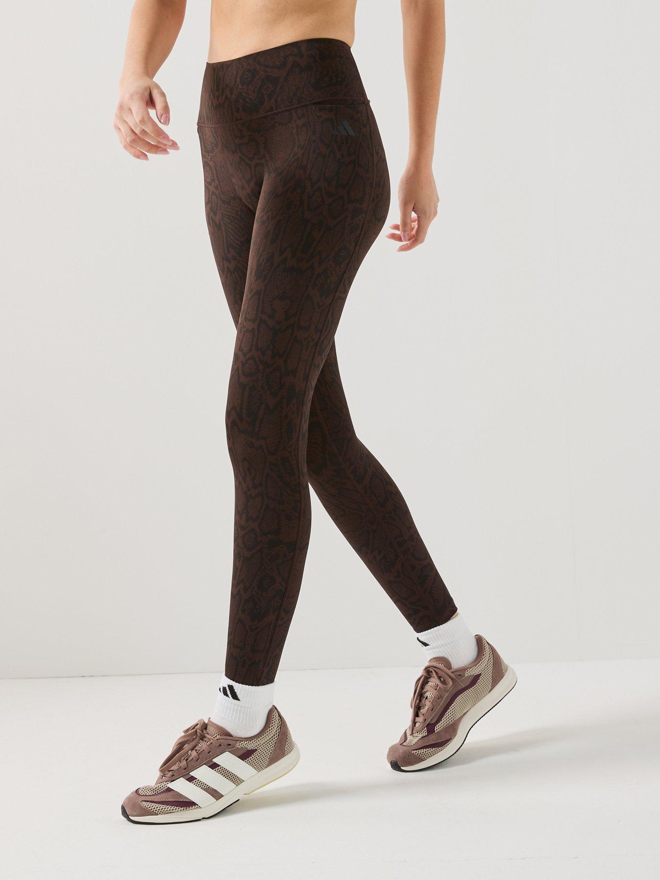 Image 1 of 6 of adidas Womens Training Power Tights - Brown
