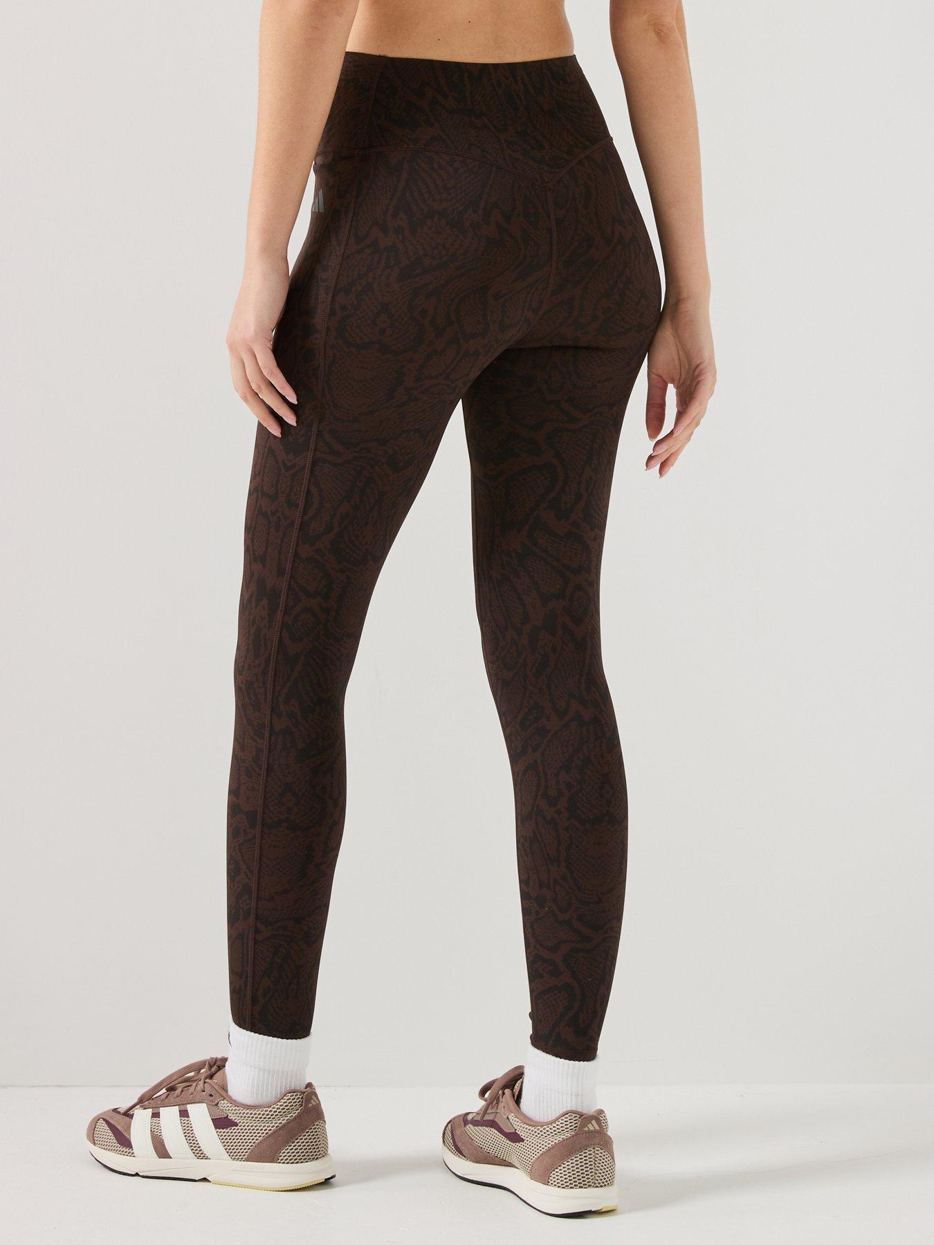Image 2 of 6 of adidas Womens Training Power Tights - Brown
