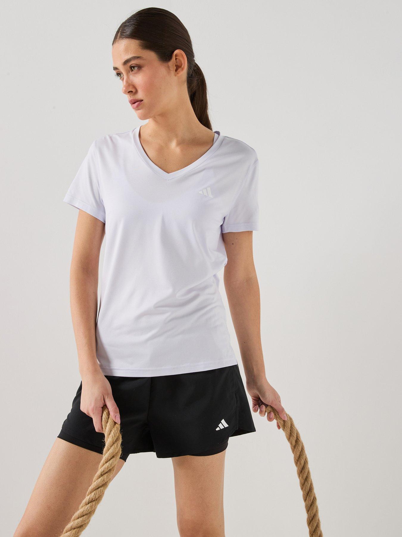 Image 1 of 6 of adidas Womens Training Workout Essentials T-Shirt - Purple