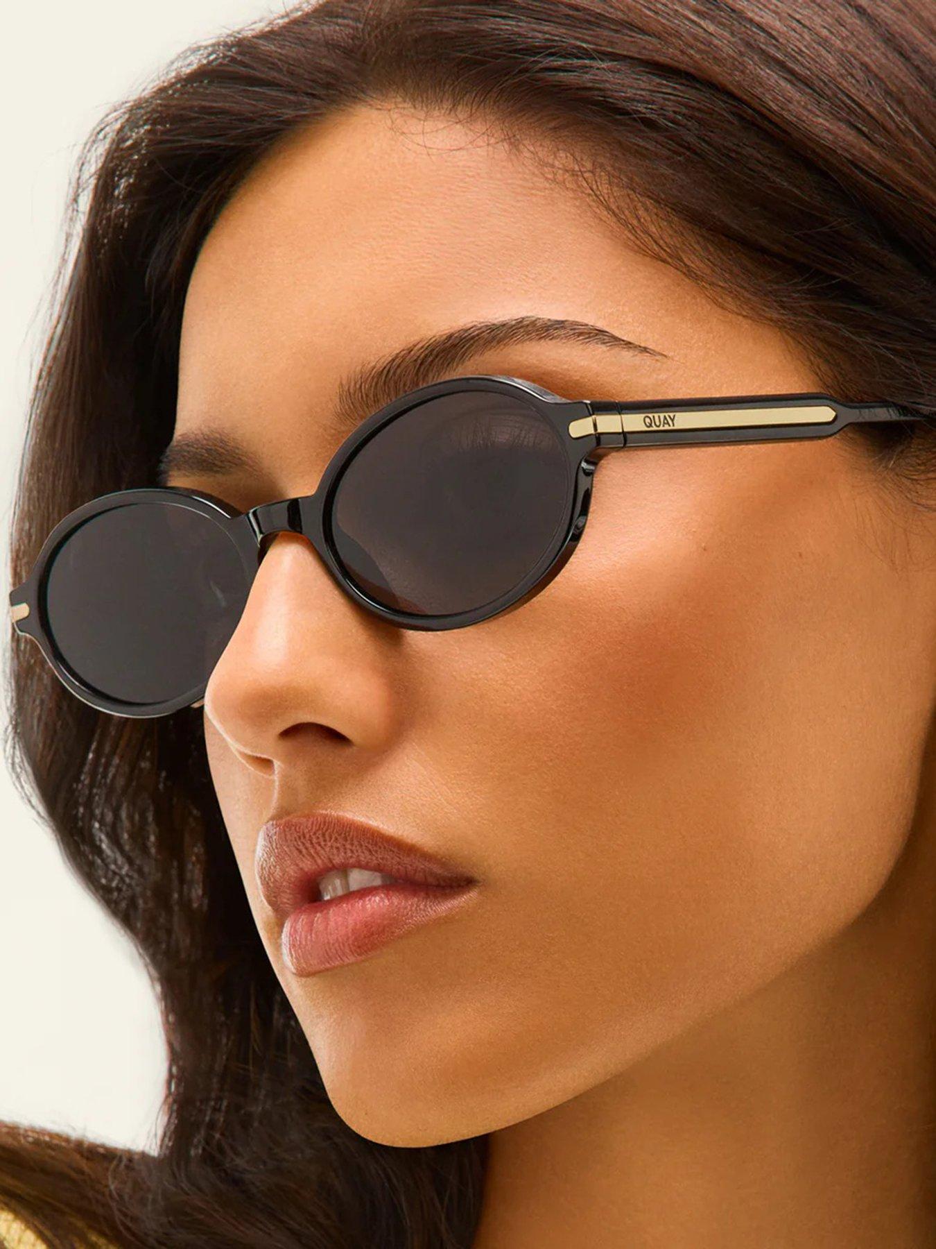 Image 2 of 4 of QUAY AUSTRALIA Nevermind 90s Inspired Oval Sunglasses