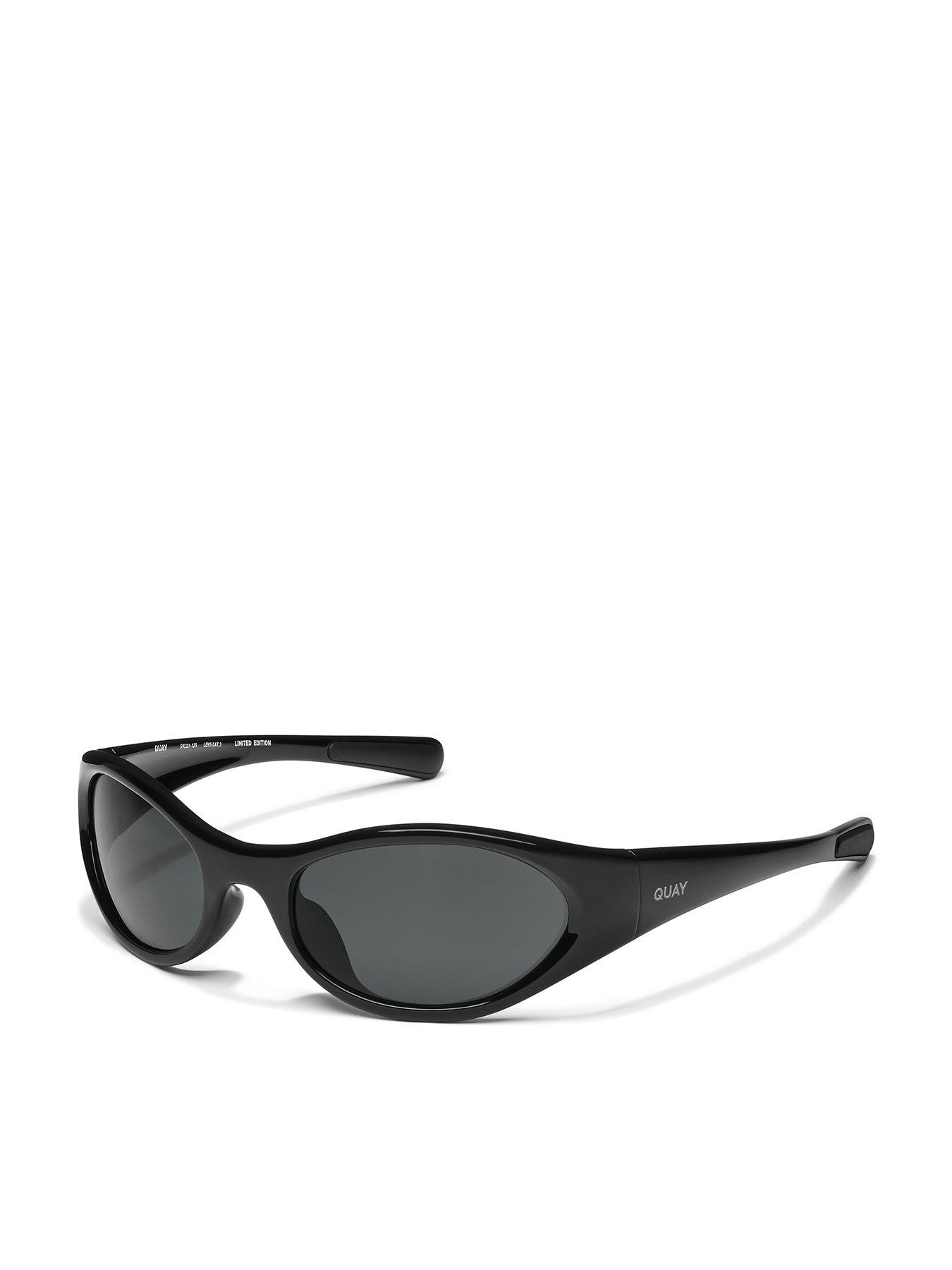 QUAY AUSTRALIA Main Feed Narrow Oval Wrap Sunglasses