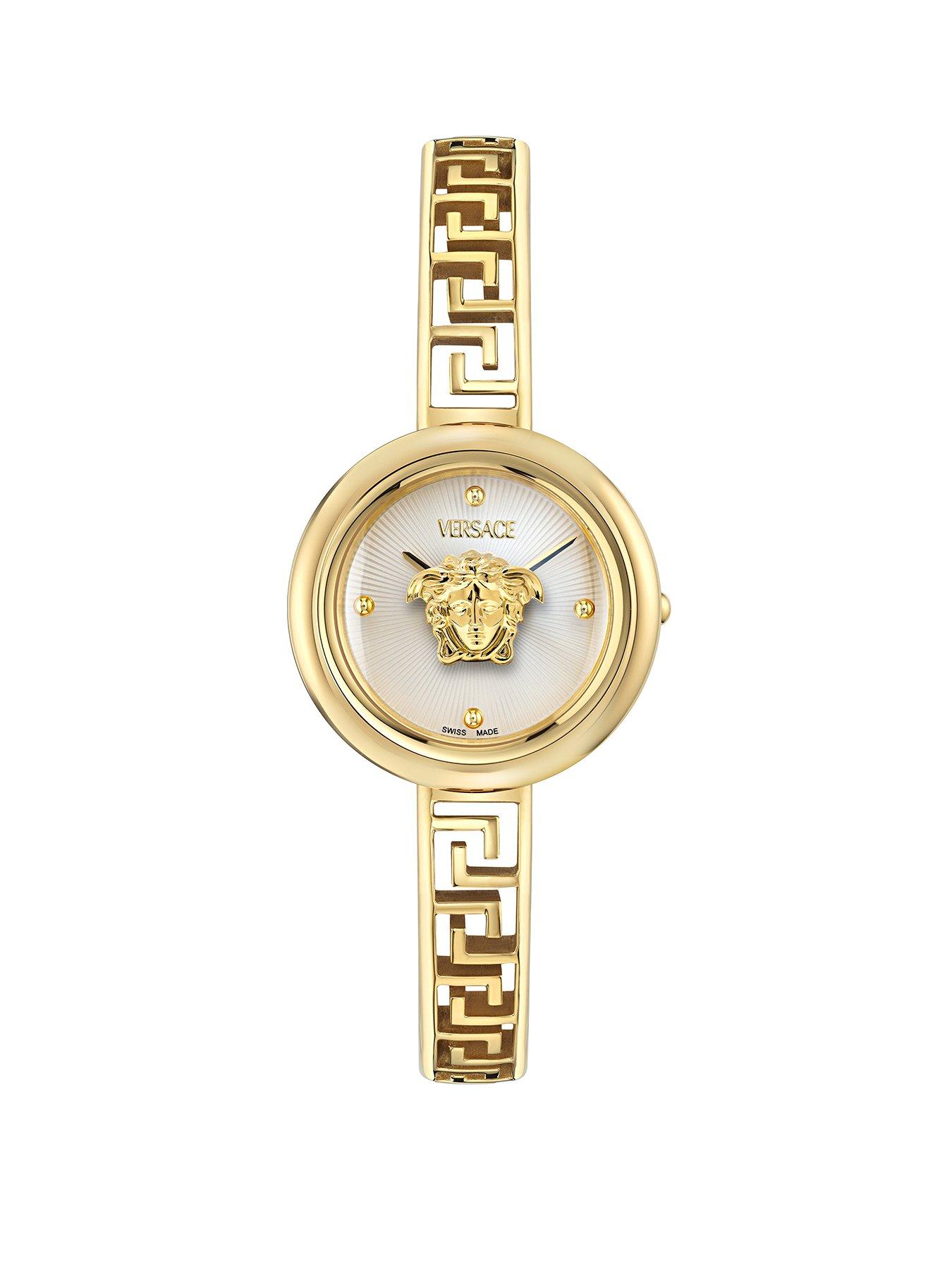VERSACE Versase Medusa Eclipse 28 mm Watch With Gold Tone Case And White Silver Dial