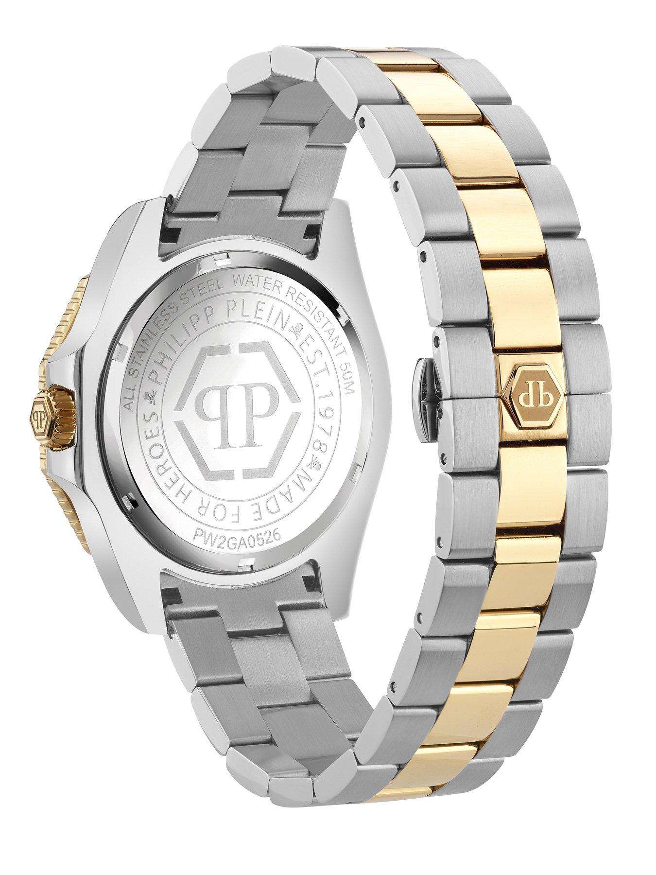 Image 2 of 3 of Philipp Plein Aquastorm 44mm Two Tone Case, Green Dial And Two Tone Bracelet