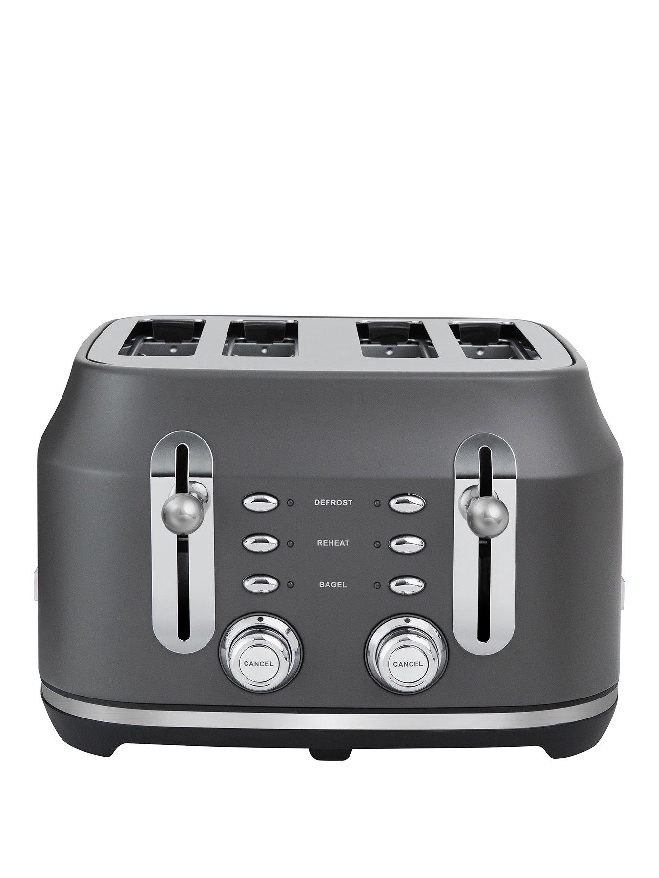 Rangemaster RMCL4S304GY Classic Toaster in Matt Grey