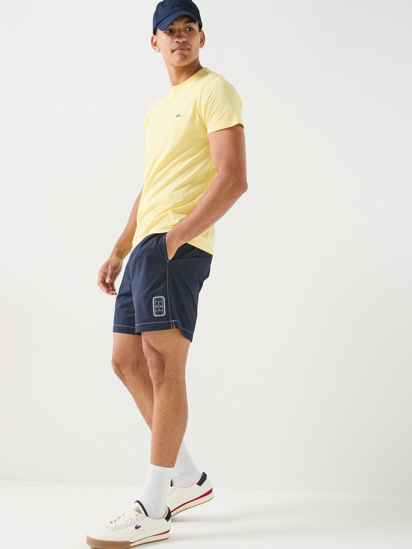 Image 3 of 6 of Lacoste Premium Embroidered Woven Shorts - Navy
