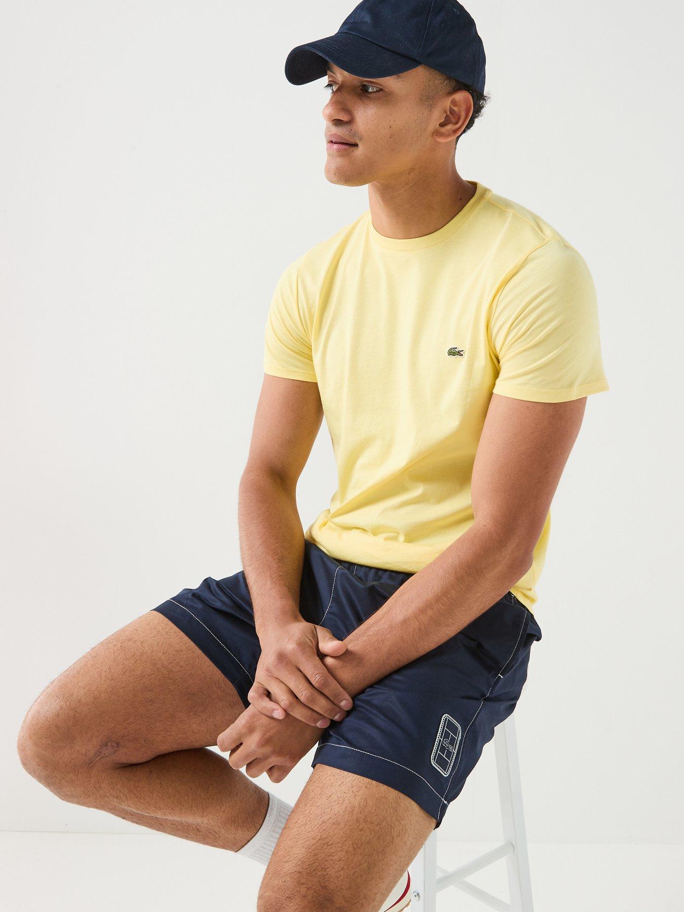 Image 4 of 6 of Lacoste Premium Embroidered Woven Shorts - Navy