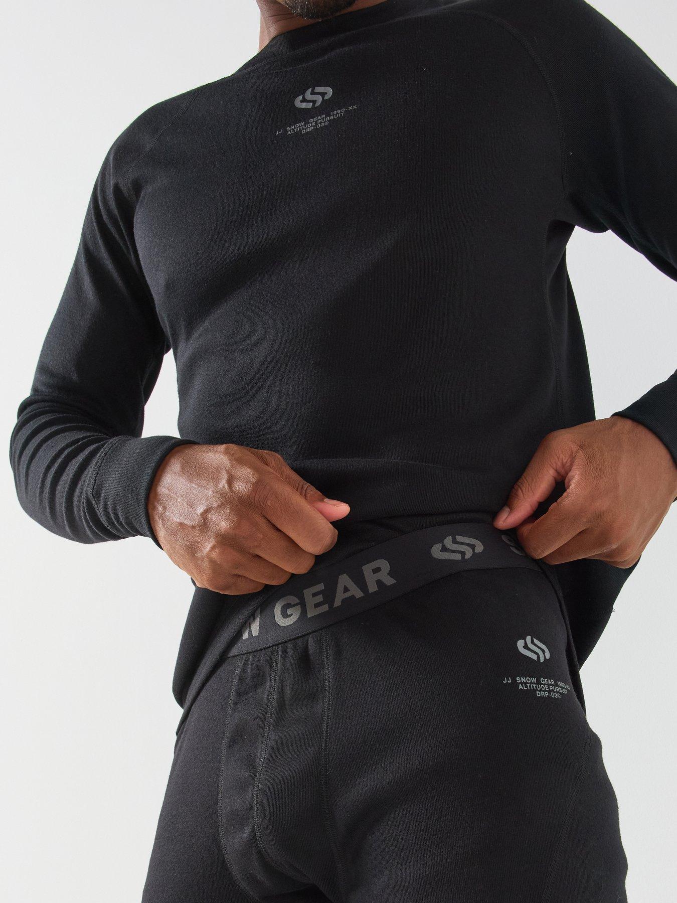 Image 4 of 6 of Jack & Jones Mens Long Sleeve Stretch Baselayer Set - Black