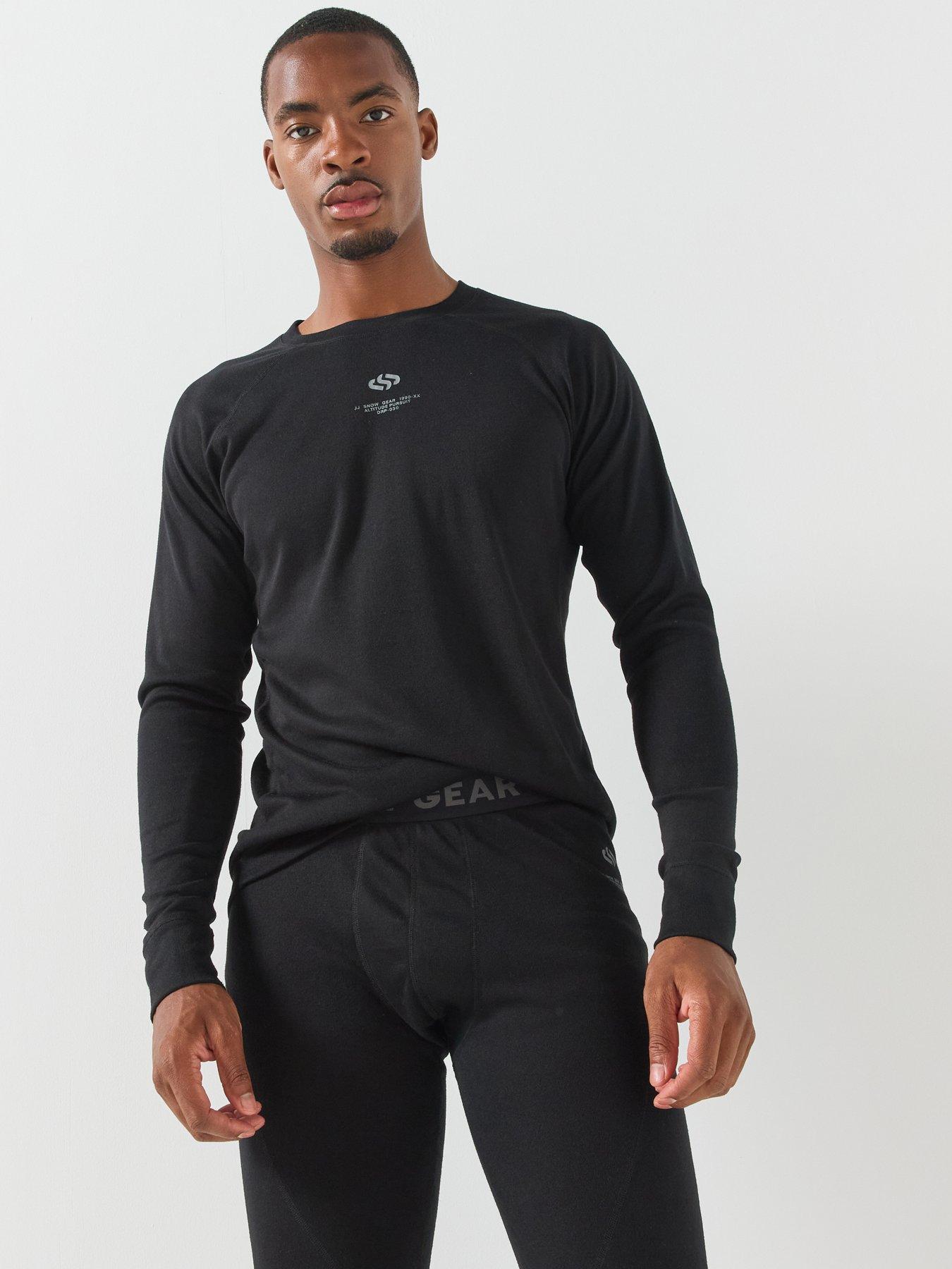 Image 5 of 6 of Jack & Jones Mens Long Sleeve Stretch Baselayer Set - Black