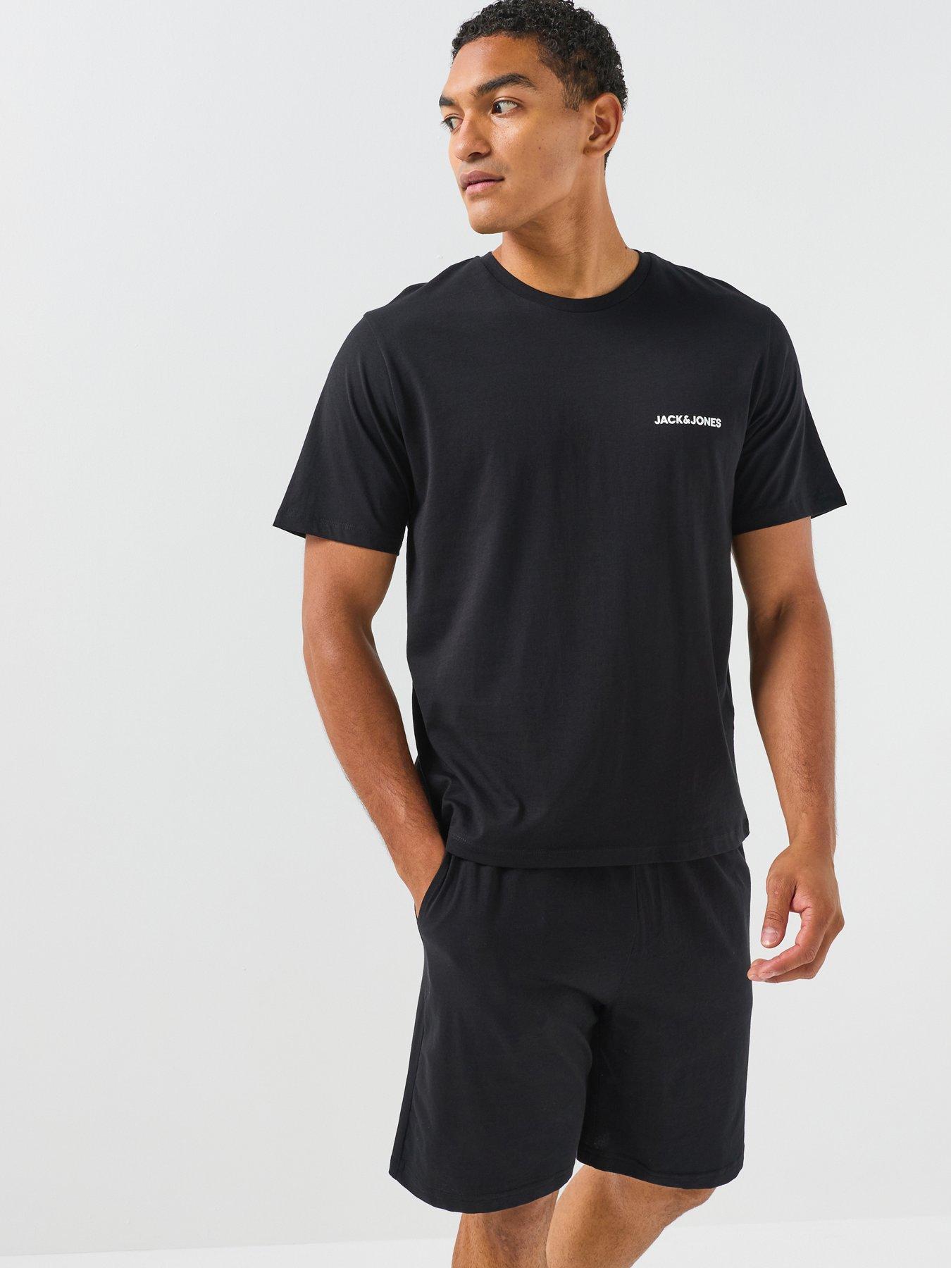 Jack & Jones Everest T-Shirt And Shorts Pyjama Set - Black
