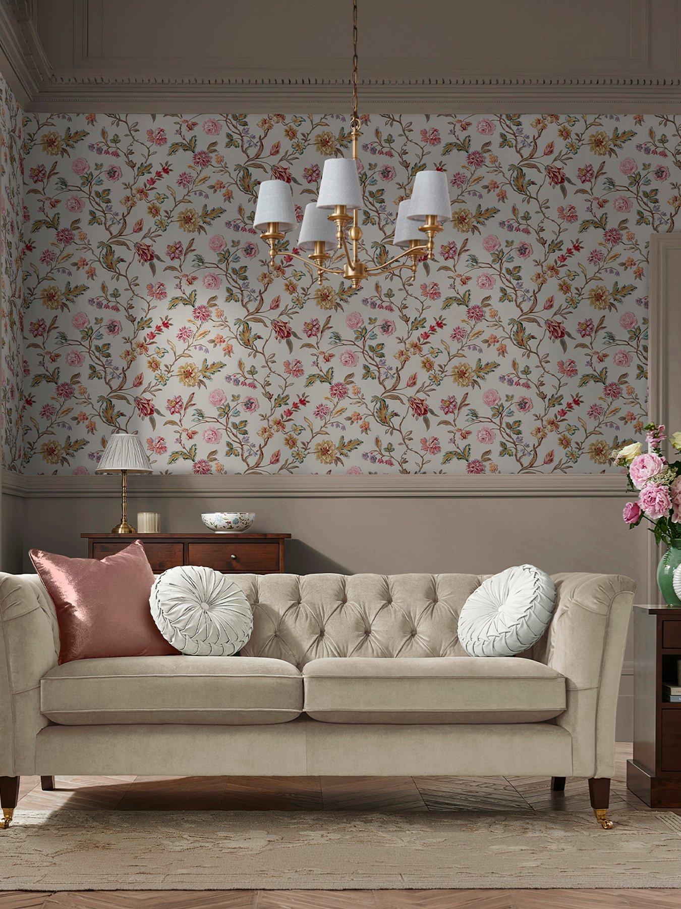 Laura Ashley Lingmell Trail Pale Sable Wallpaper