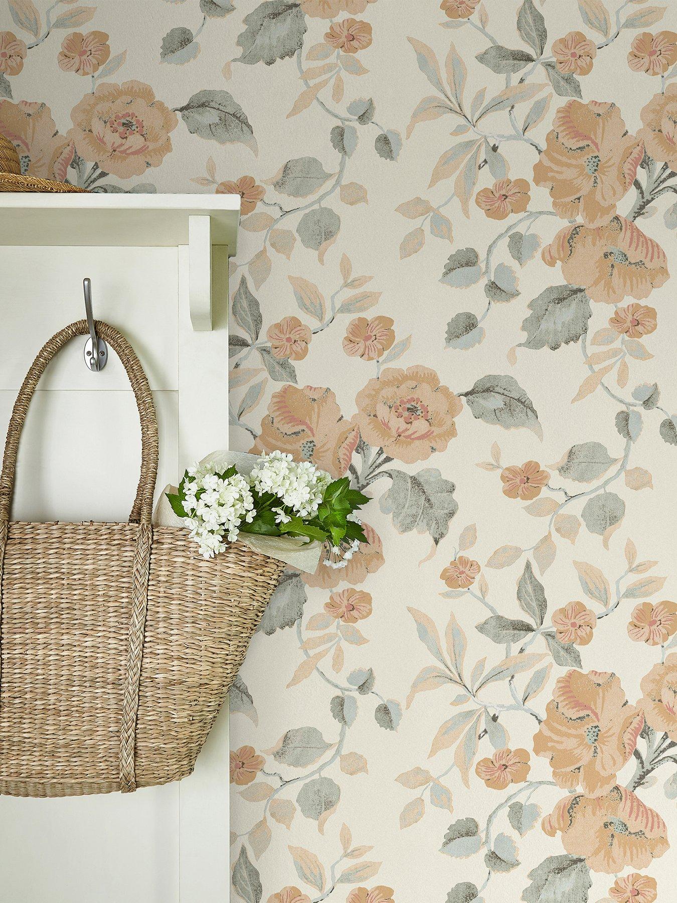 Laura Ashley Alyworth Trail Apricot Wallpaper