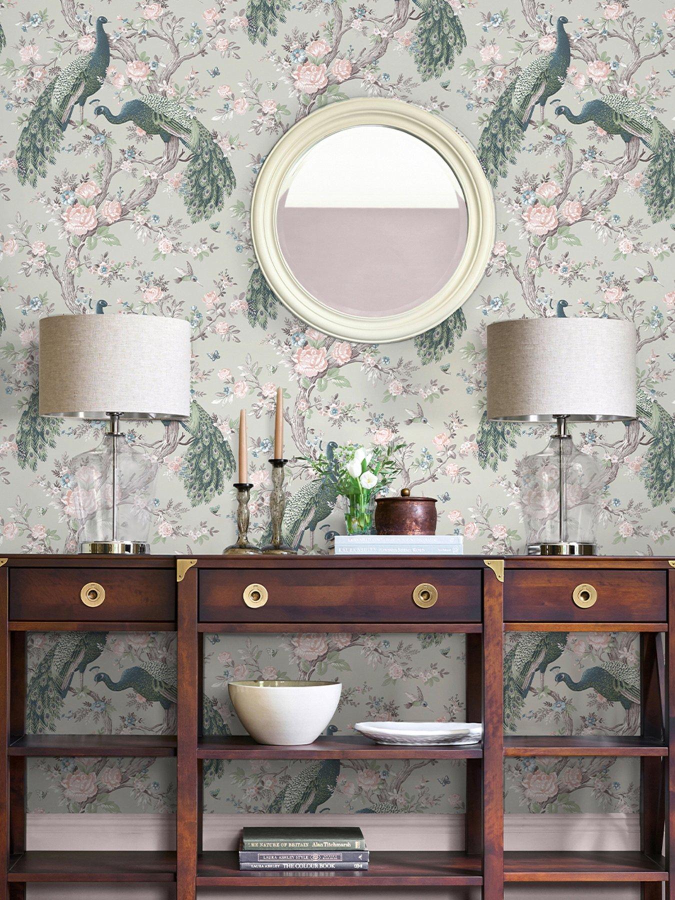 Image 1 of 4 of Laura Ashley Belvedere Sage Green Wallpaper