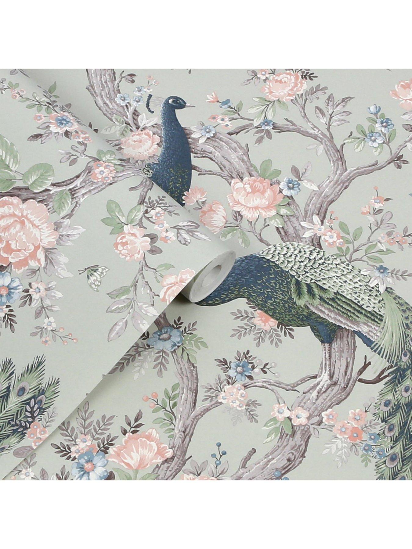 Image 3 of 4 of Laura Ashley Belvedere Sage Green Wallpaper