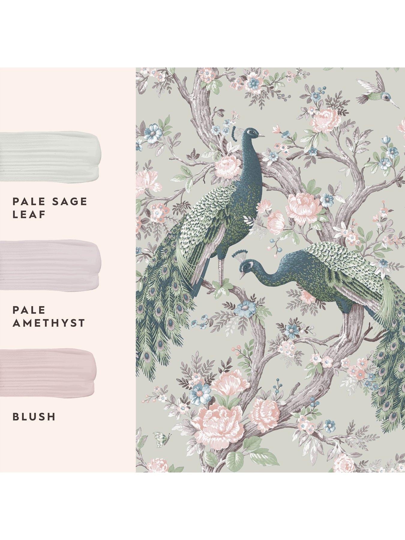 Image 4 of 4 of Laura Ashley Belvedere Sage Green Wallpaper