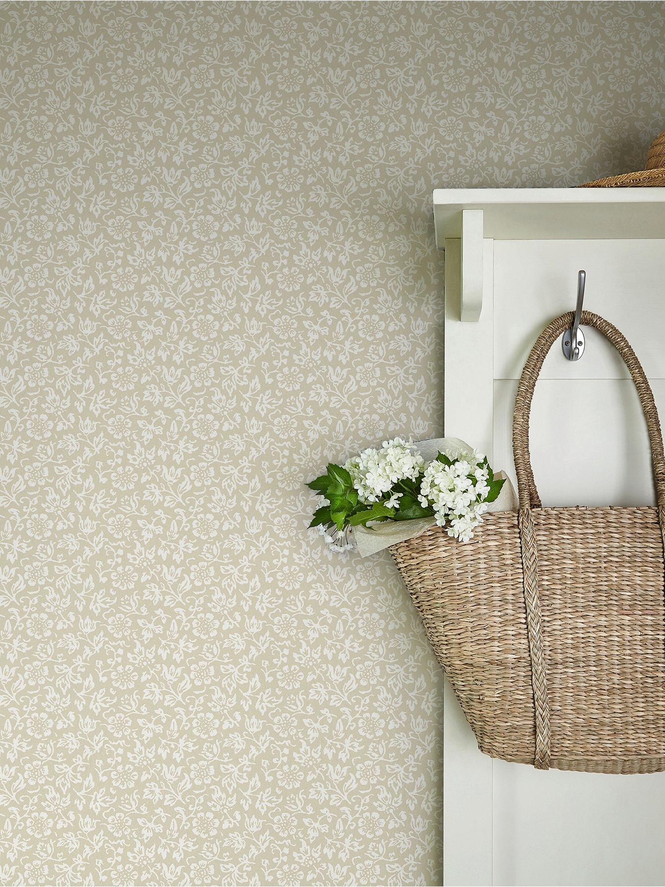 Laura Ashley Sweet Alyssum Twine Natural Wallpaper