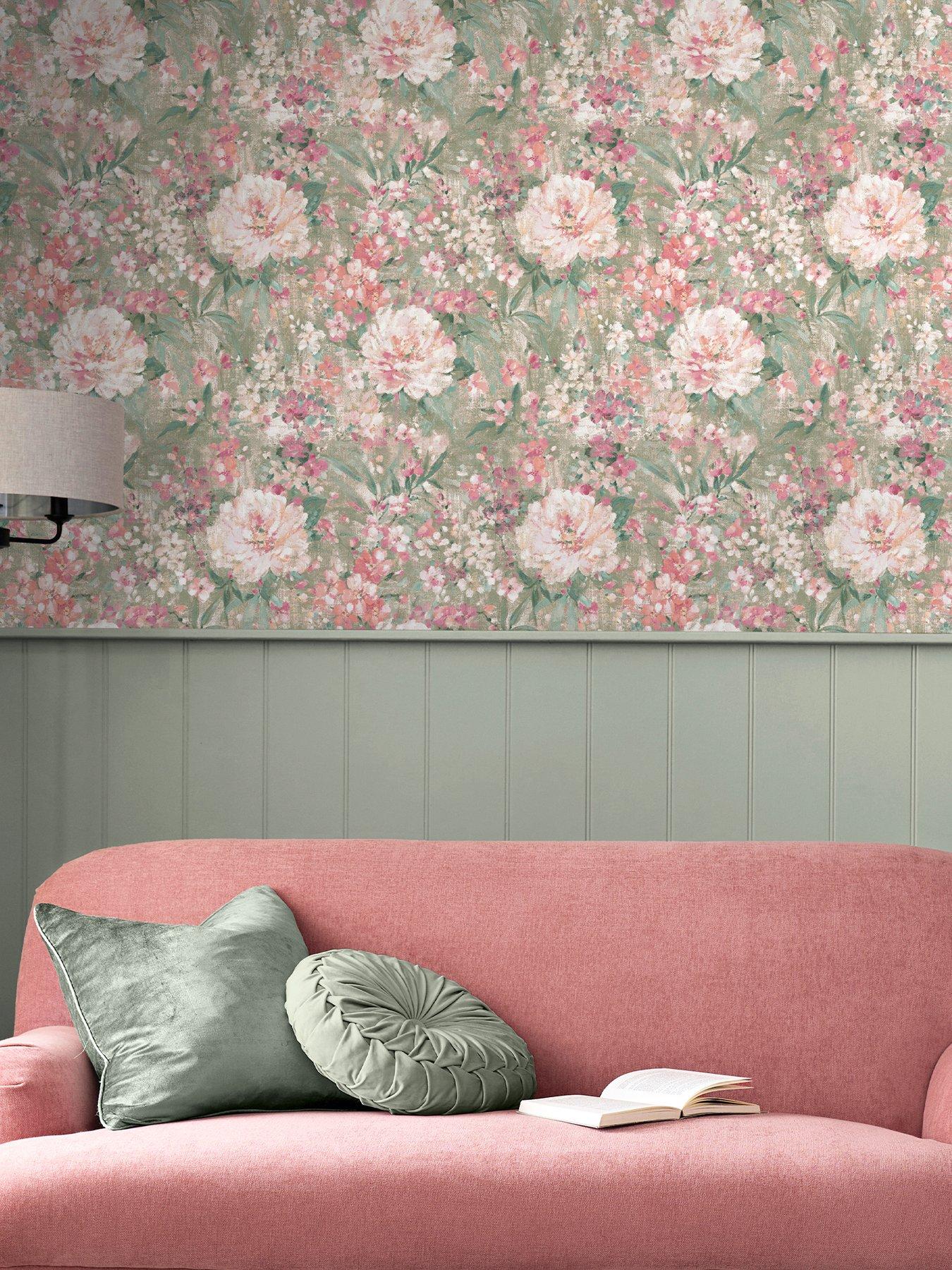 Laura Ashley Mayville Hedgerow Green Wallpaper