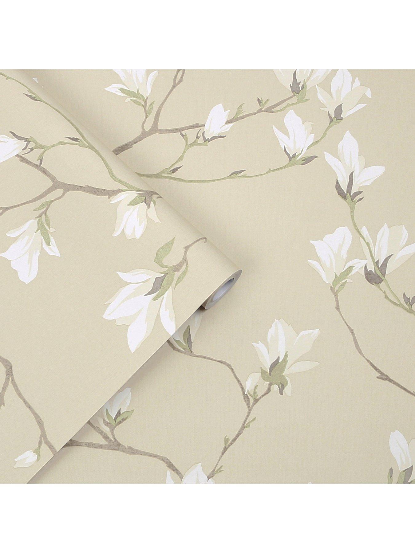 Image 3 of 4 of Laura Ashley Magnolia Grove Natural Wallpaper